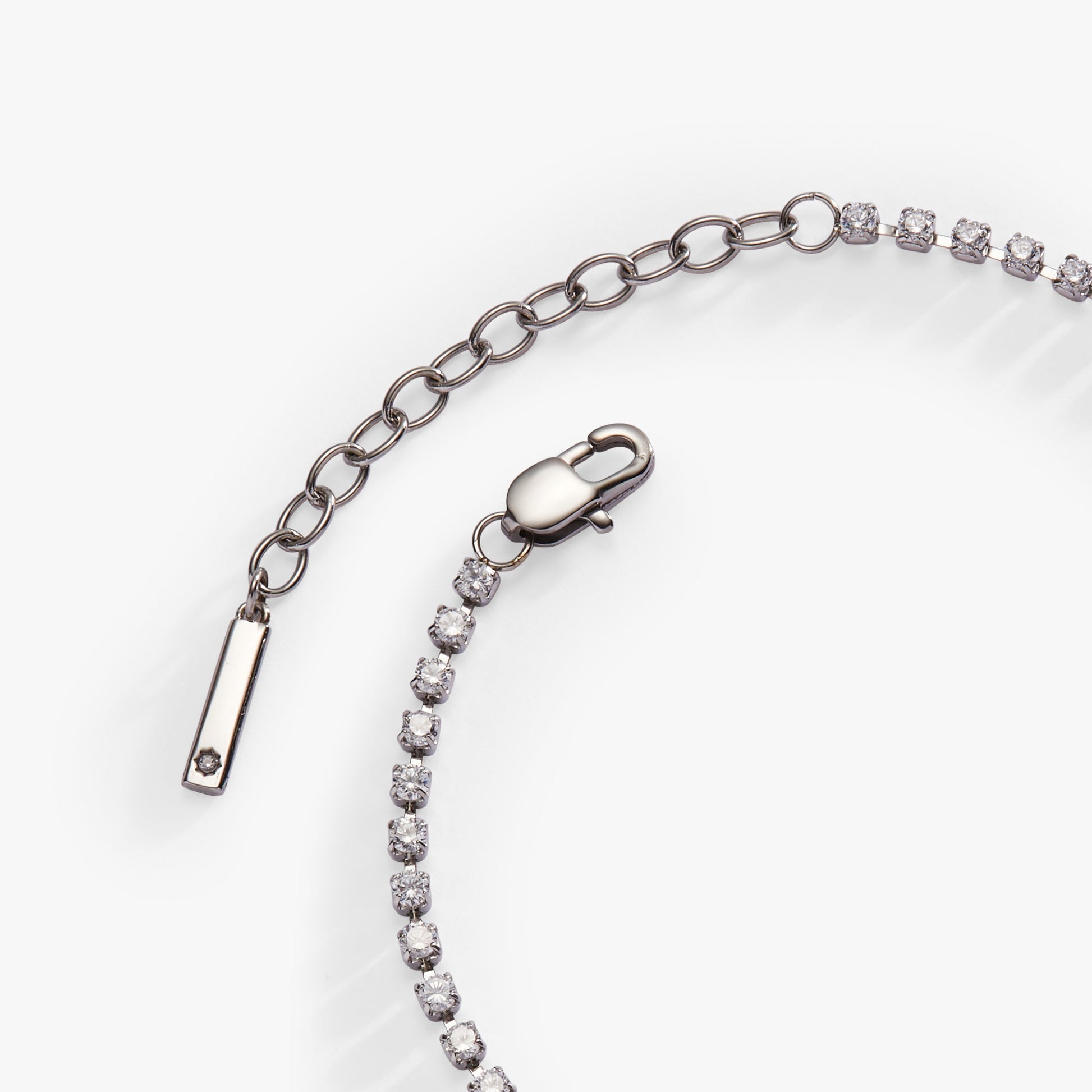 Bride Tennis Chain Bracelet Stainless Steel Silver