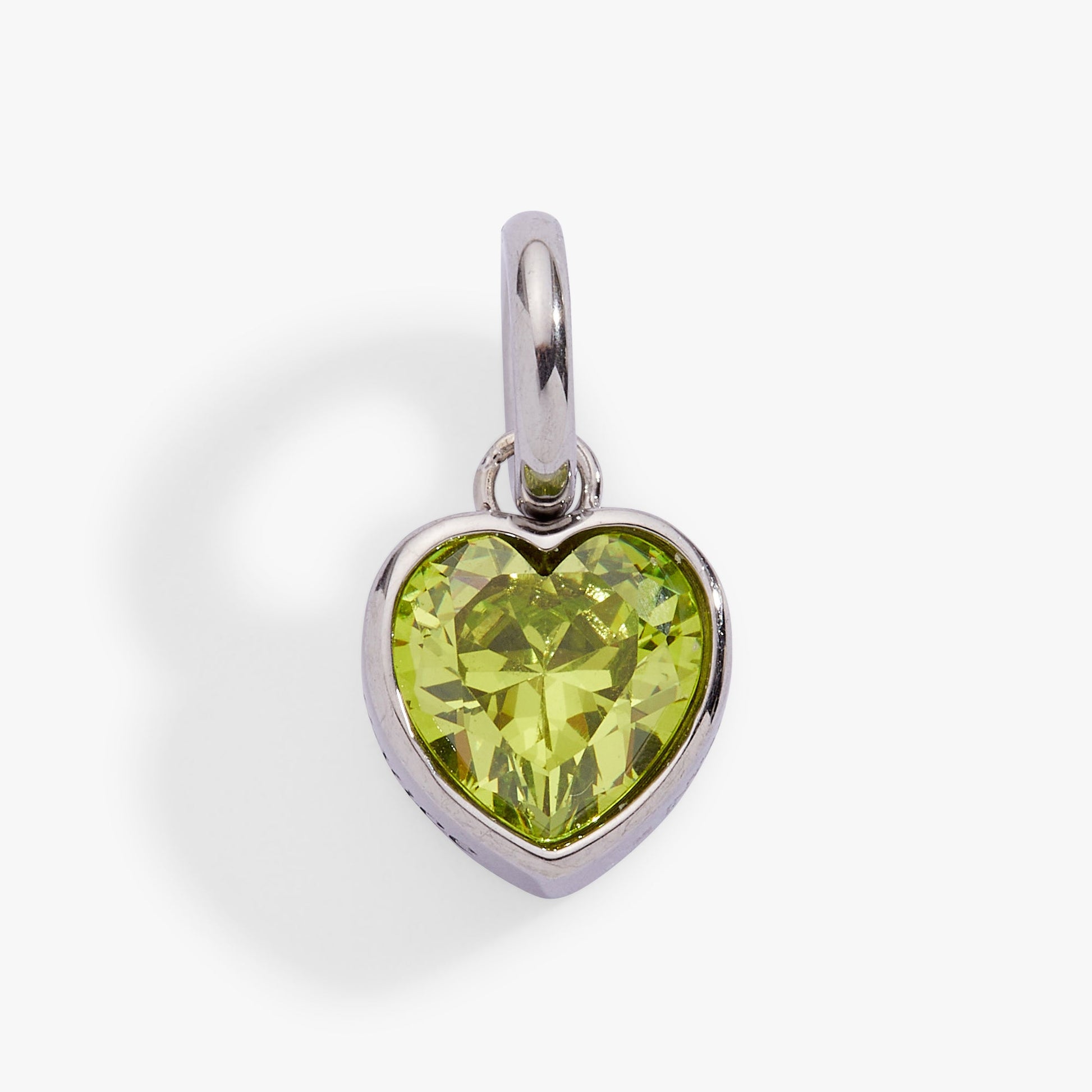 Radiance' Heart Birthstone Charm-AUGUST Stainless Steel Gold