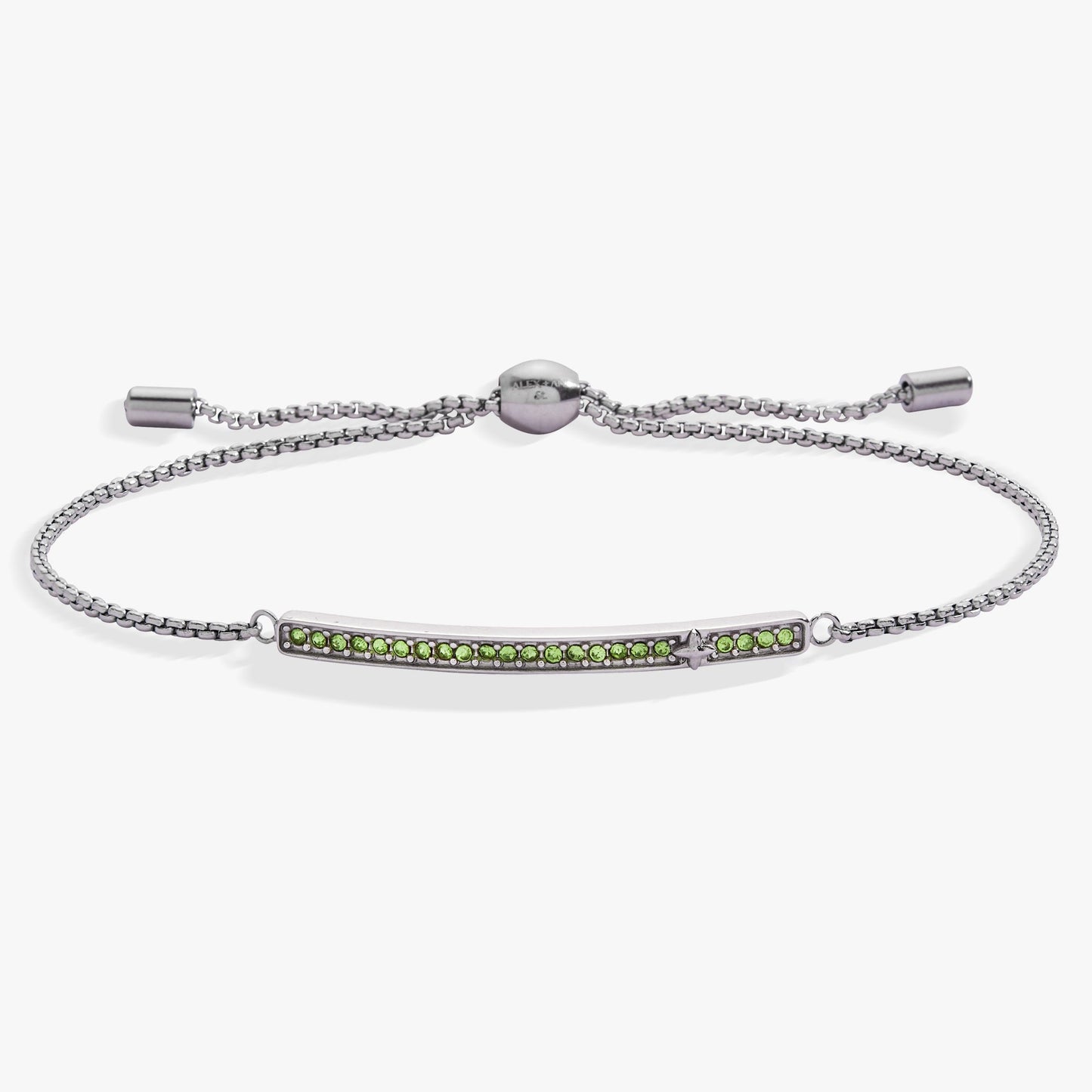 Birthstone Pave Bolo - August Stainless Steel Gold
