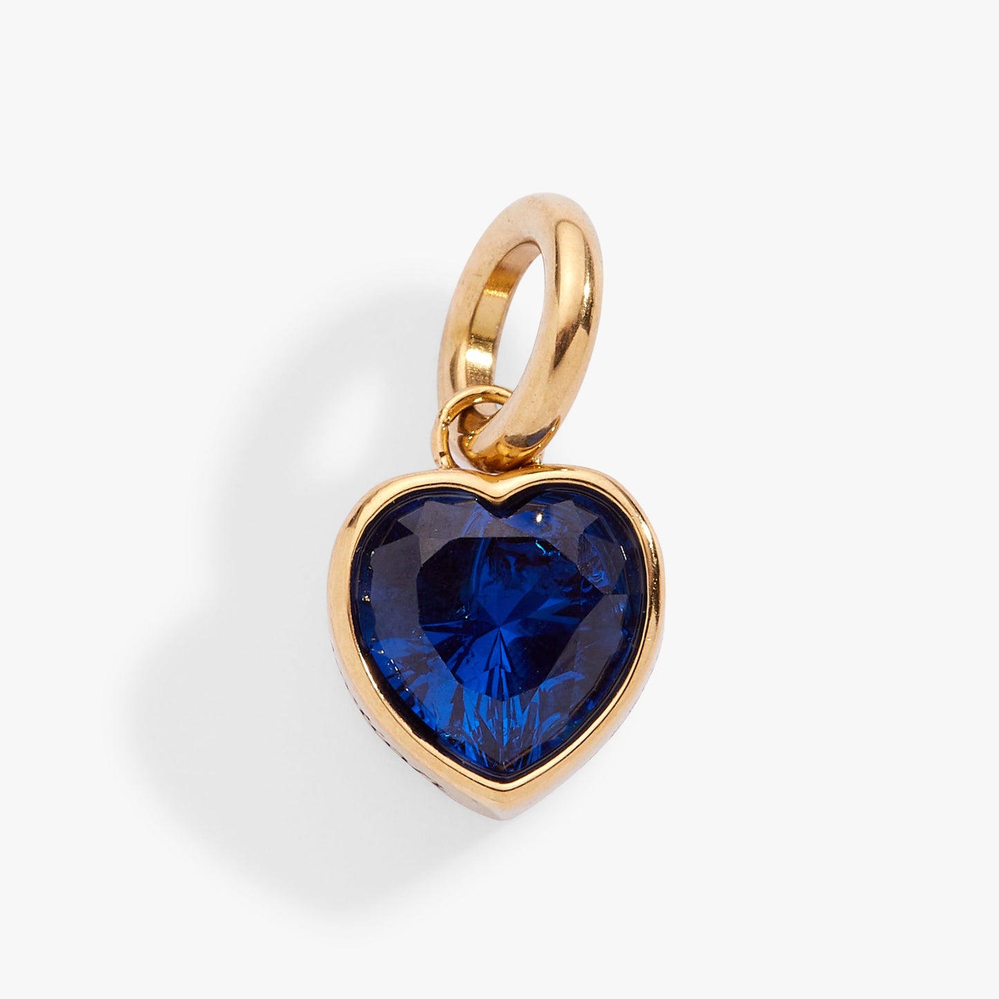 Protection' Heart Birthstone Charm-SEPTEMBER Stainless Steel Gold
