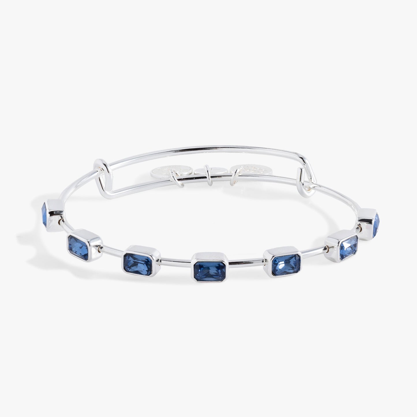 September Birthstone Emerald Cut Bangle Gold