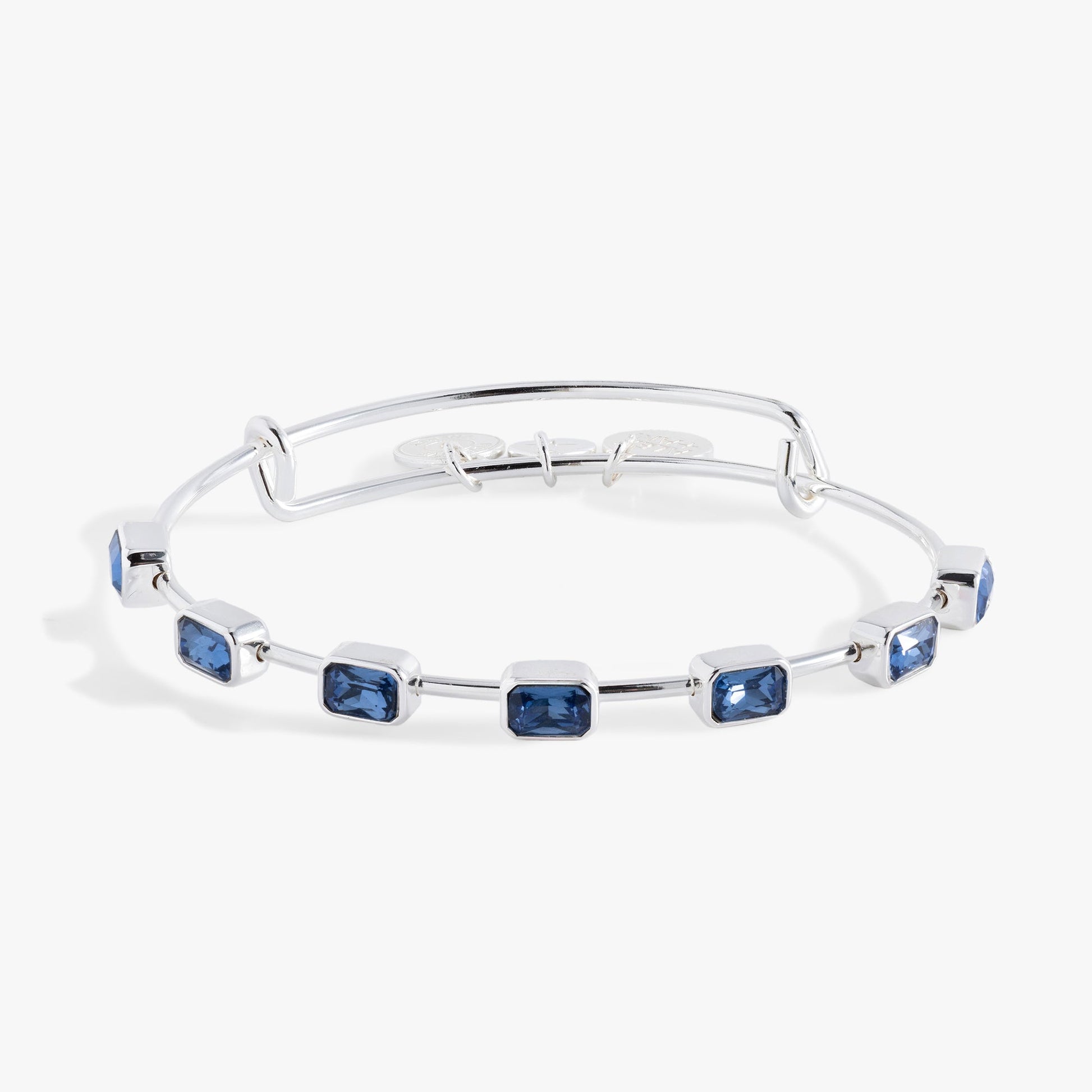 September Birthstone Emerald Cut Bangle Gold