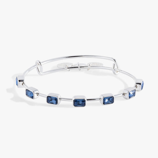 September Birthstone Emerald Cut Bangle Gold