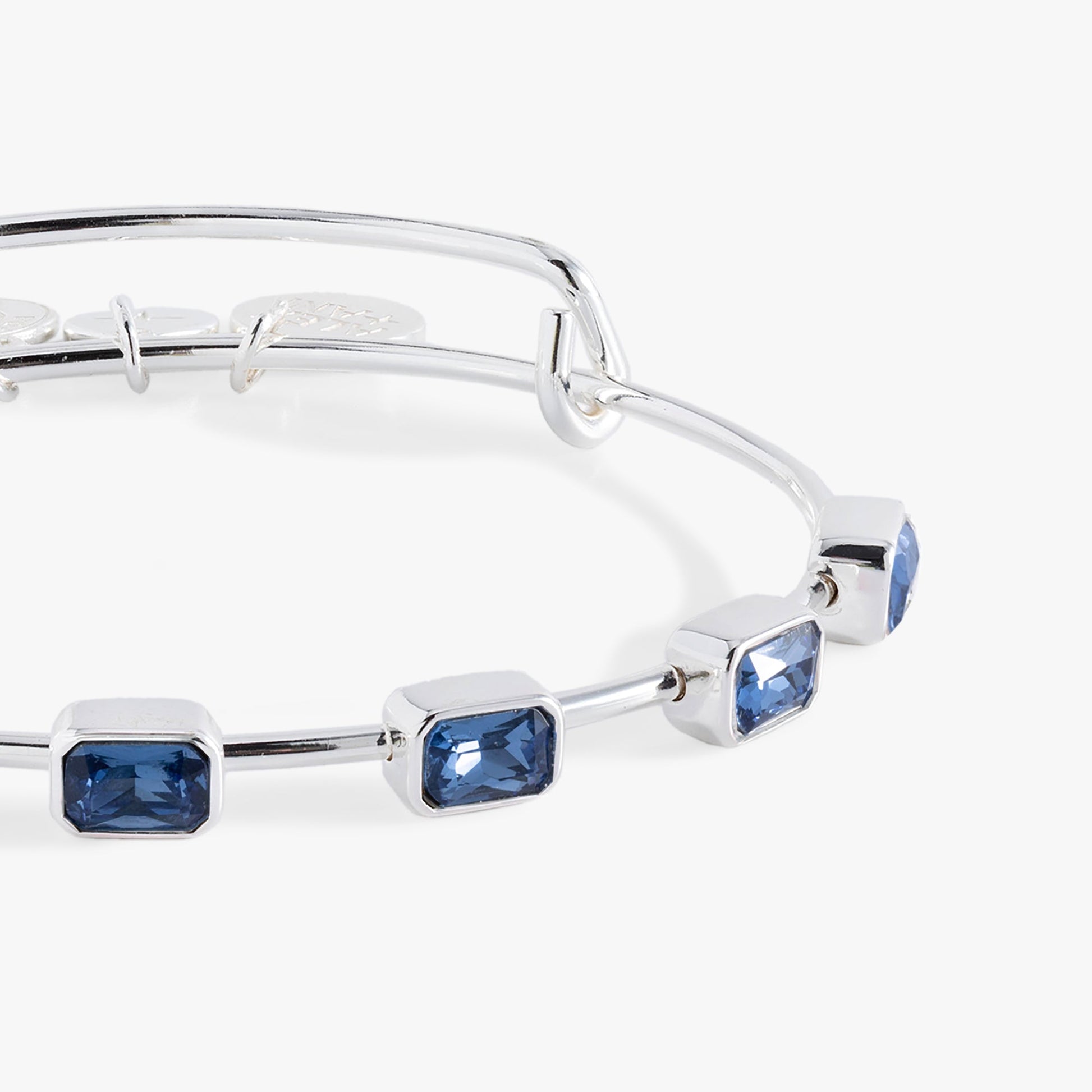 September Birthstone Emerald Cut Bangle Gold