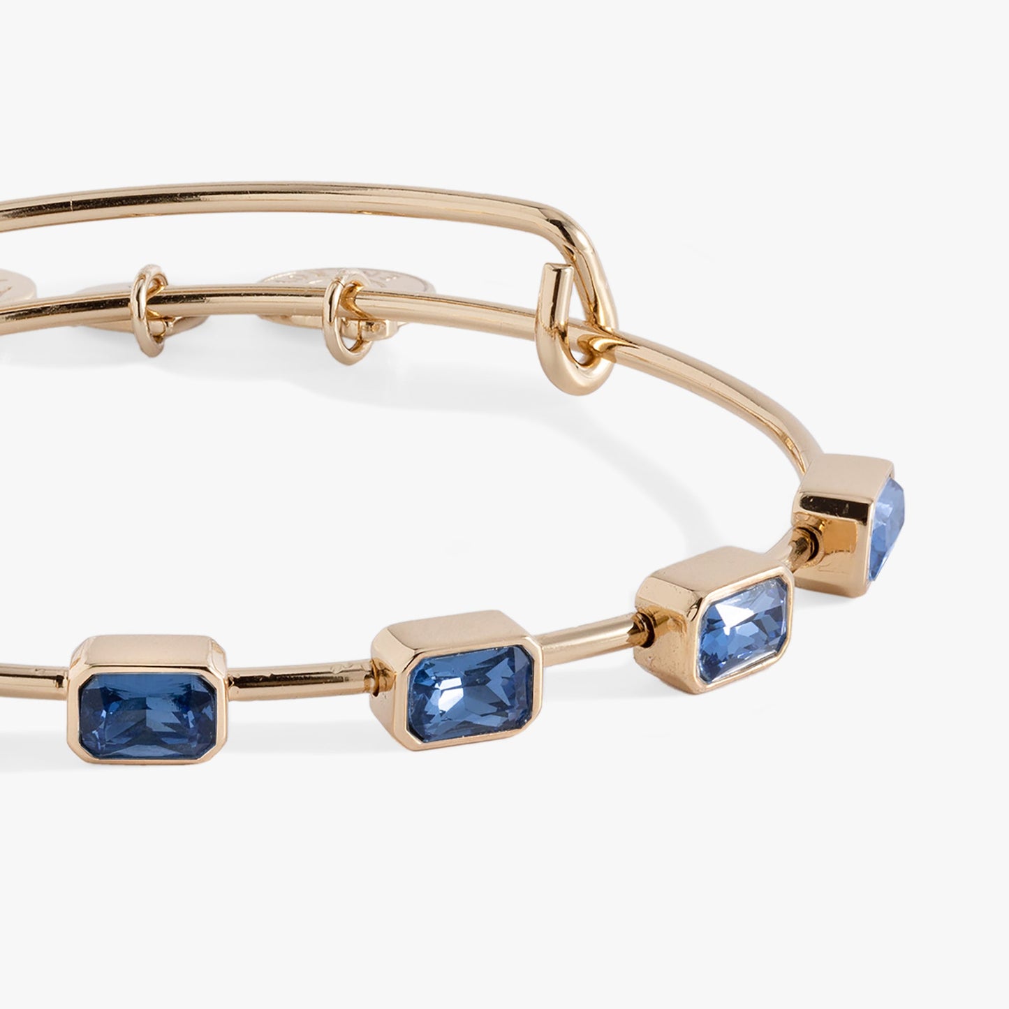 September Birthstone Emerald Cut Bangle Gold