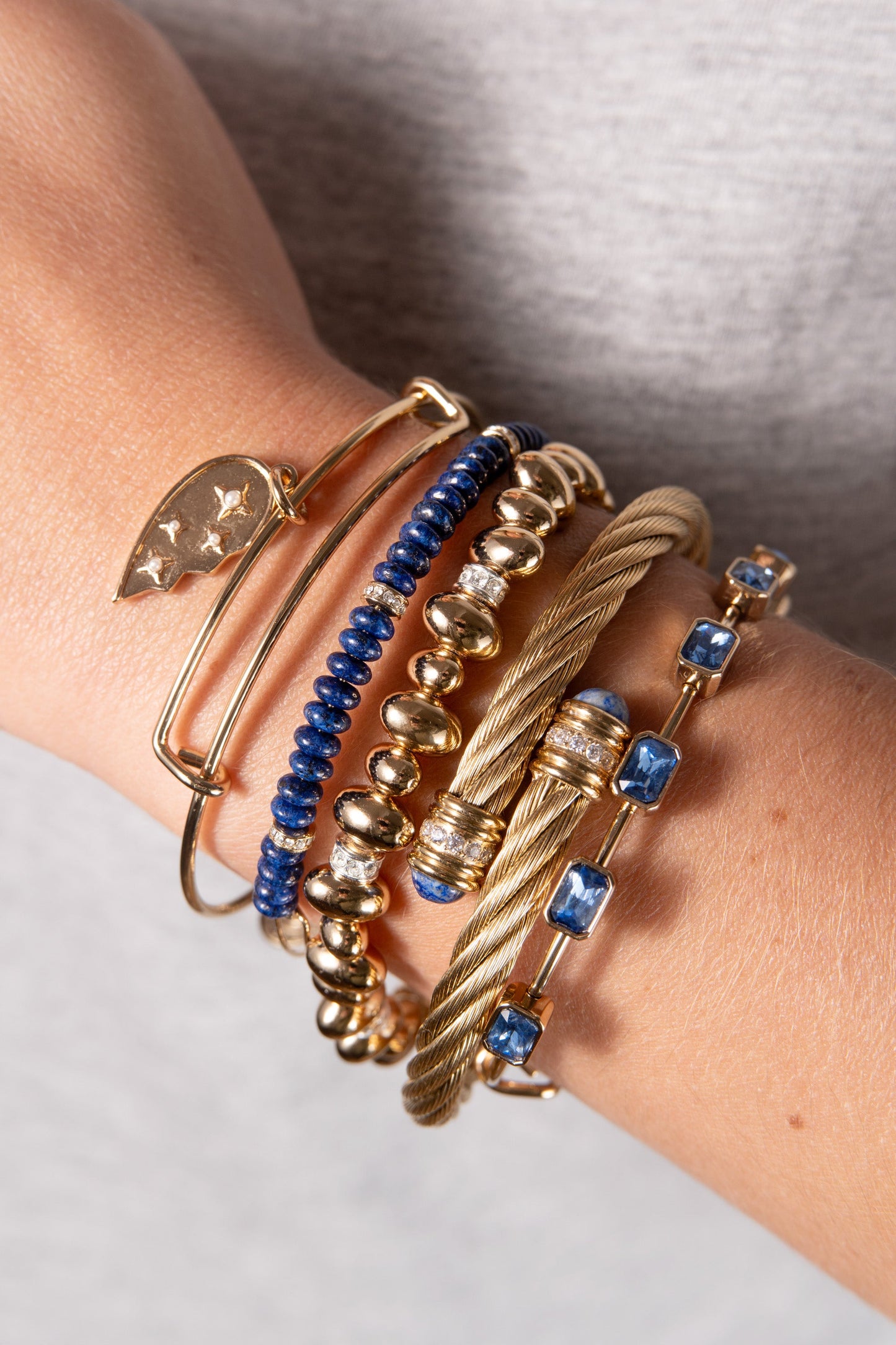 September Birthstone Emerald Cut Bangle Gold