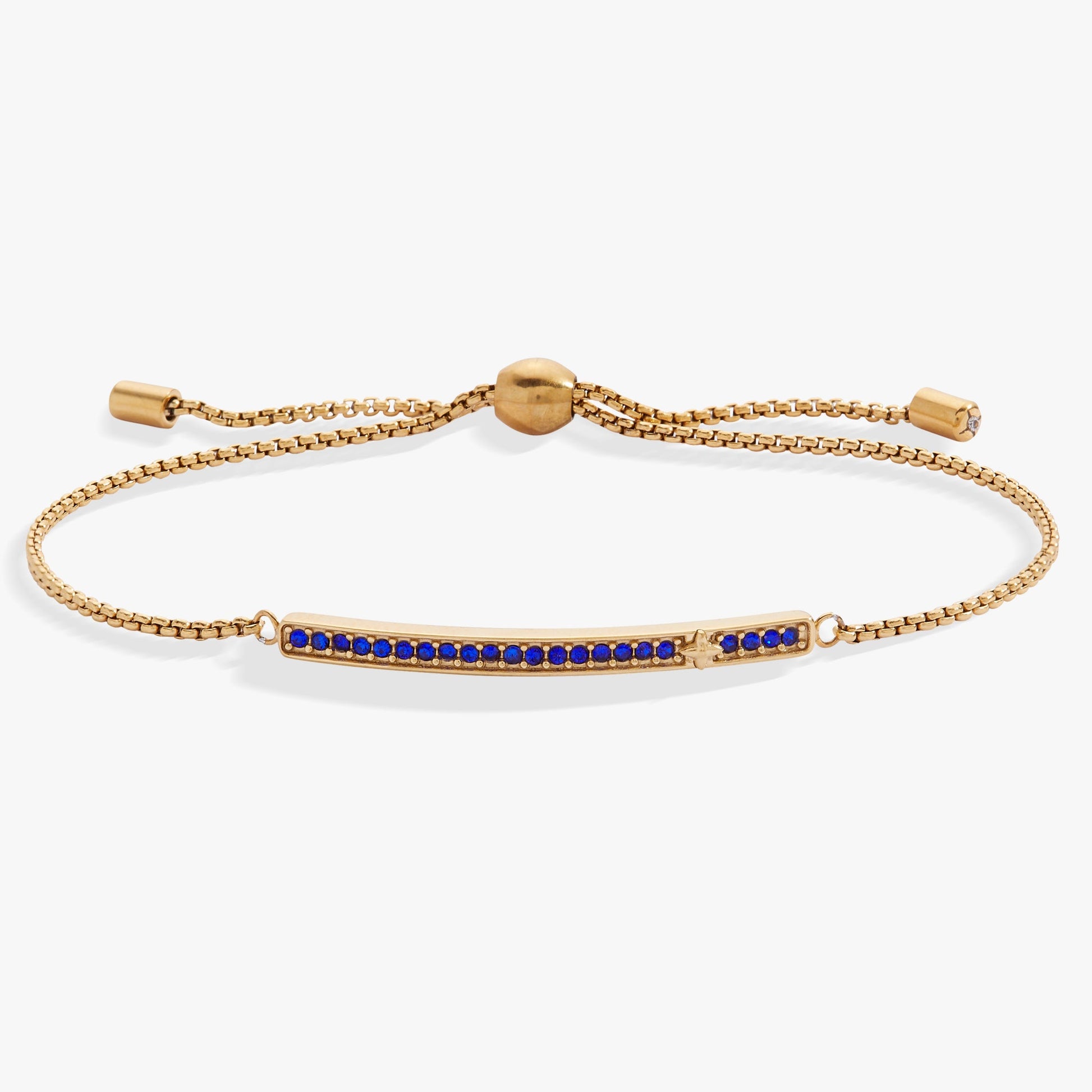 Birthstone Pave Bolo - September Stainless Steel Silver