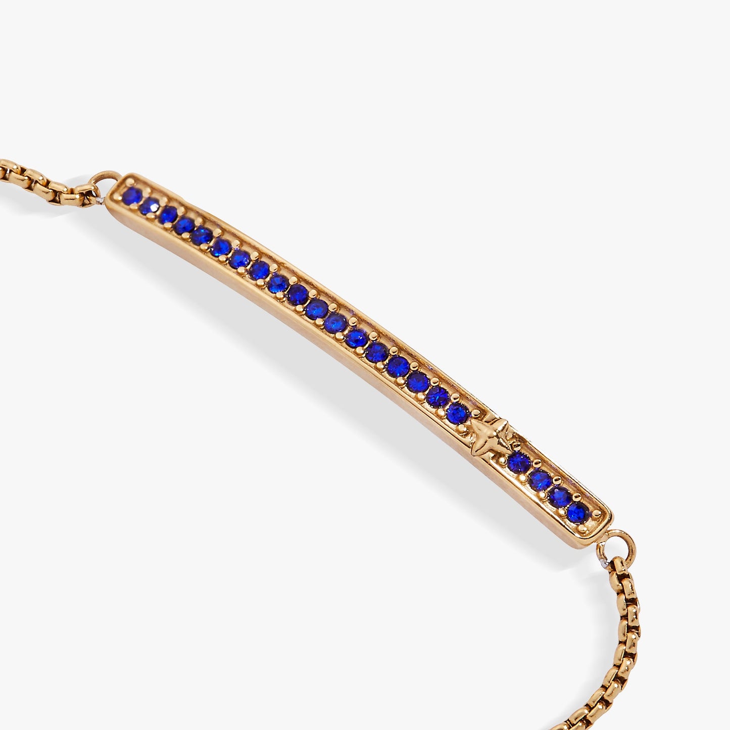 Birthstone Pave Bolo - September Stainless Steel Silver