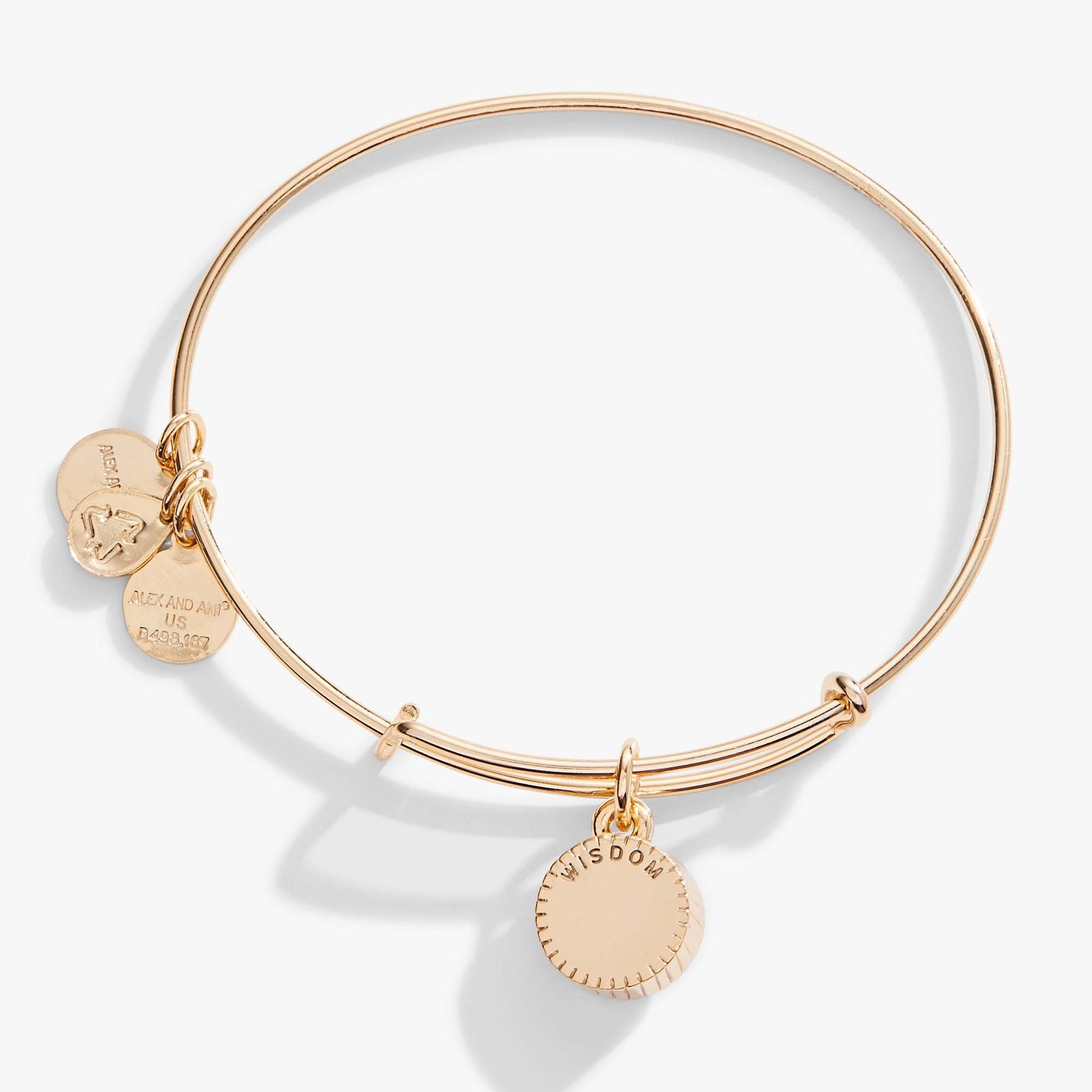 Sapphire September Birthstone Charm Bangle Silver