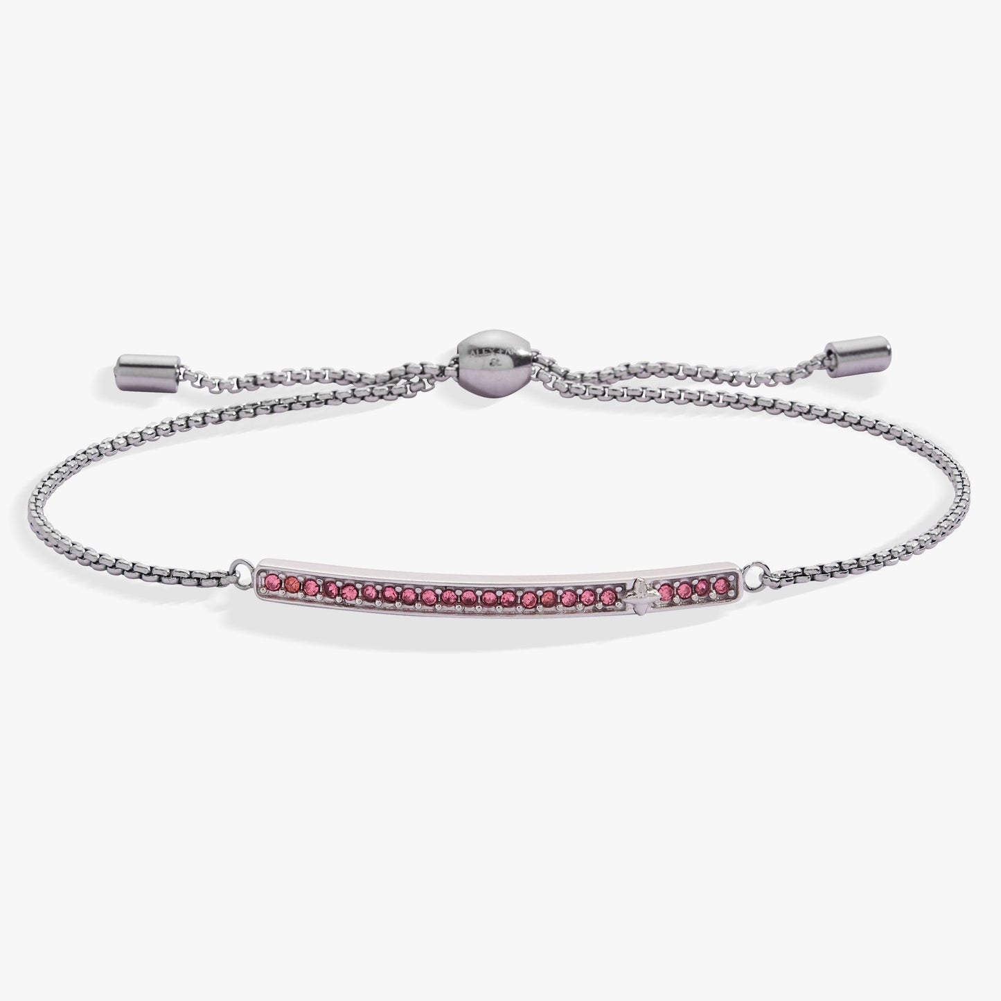 Birthstone Pave Bolo - October Stainless Steel Gold