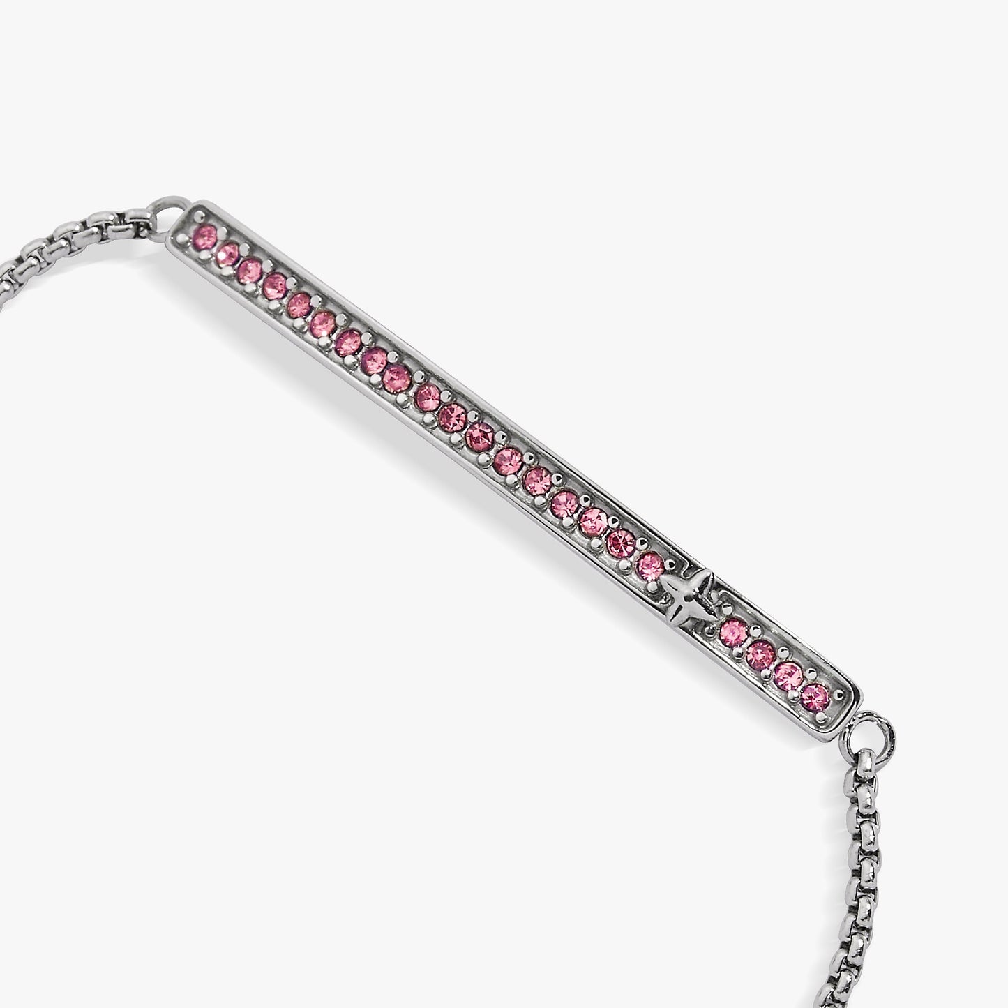 Birthstone Pave Bolo - October Stainless Steel Gold