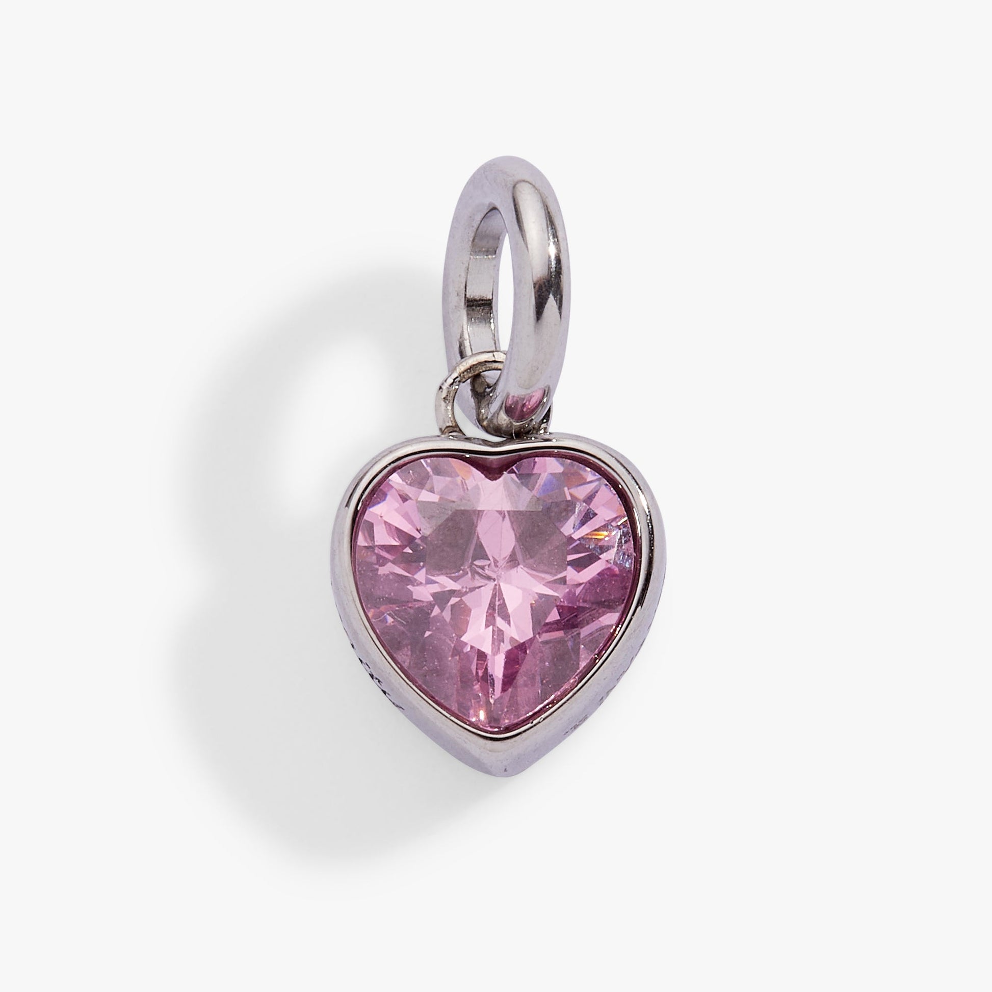 Serenity' Heart Birthstone Charm-OCTOBER Stainless Steel Gold