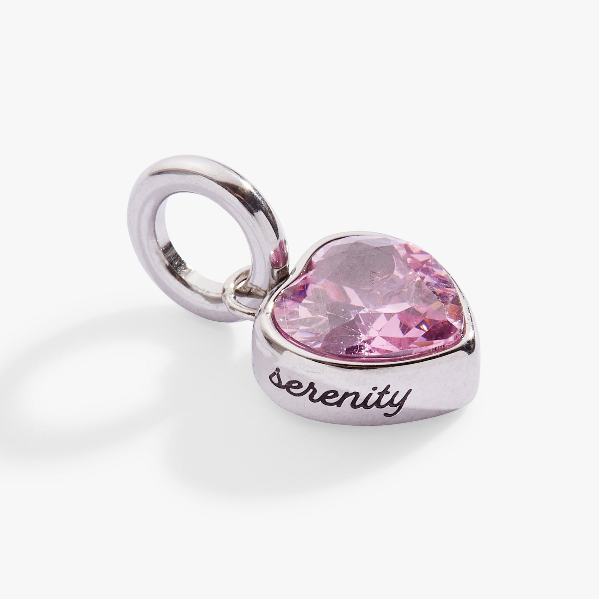 Serenity' Heart Birthstone Charm-OCTOBER Stainless Steel Gold