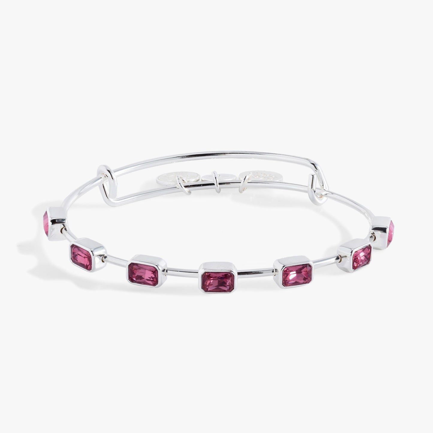 October Birthstone Emerald Cut Bangle Gold