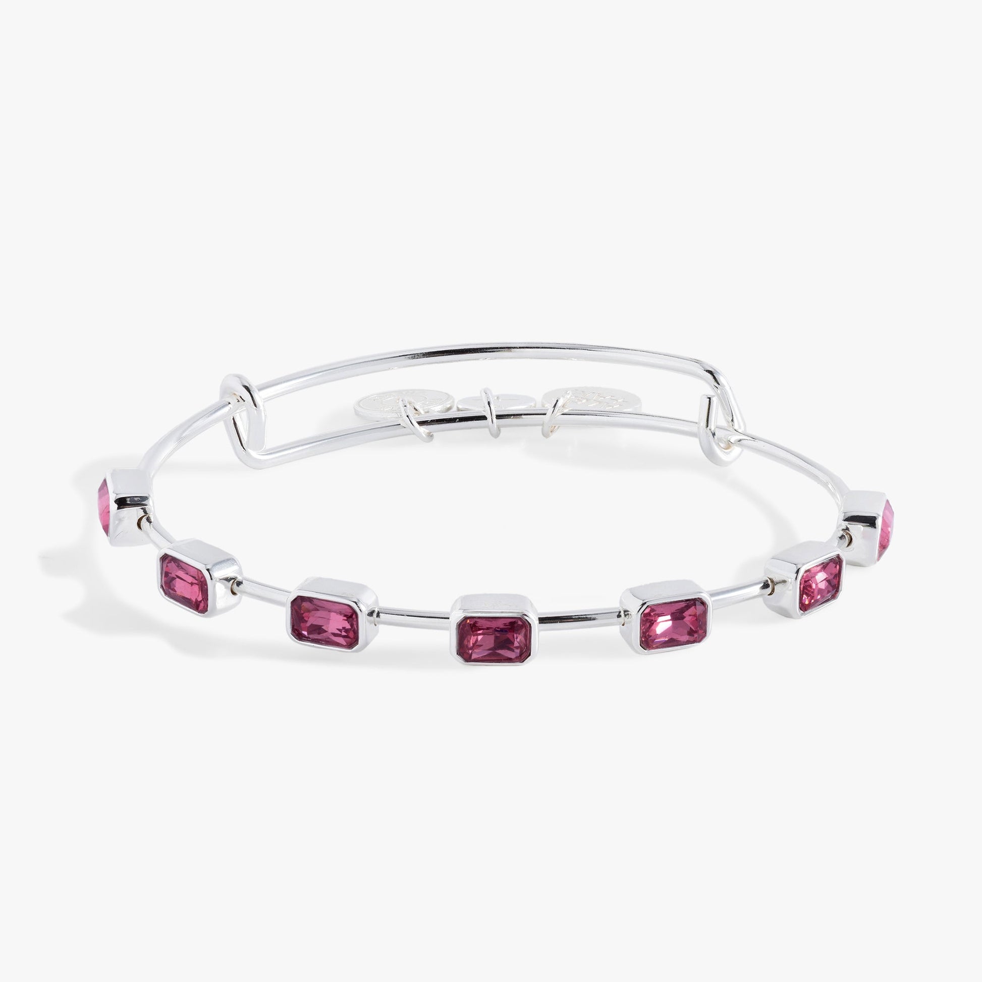 October Birthstone Emerald Cut Bangle Gold