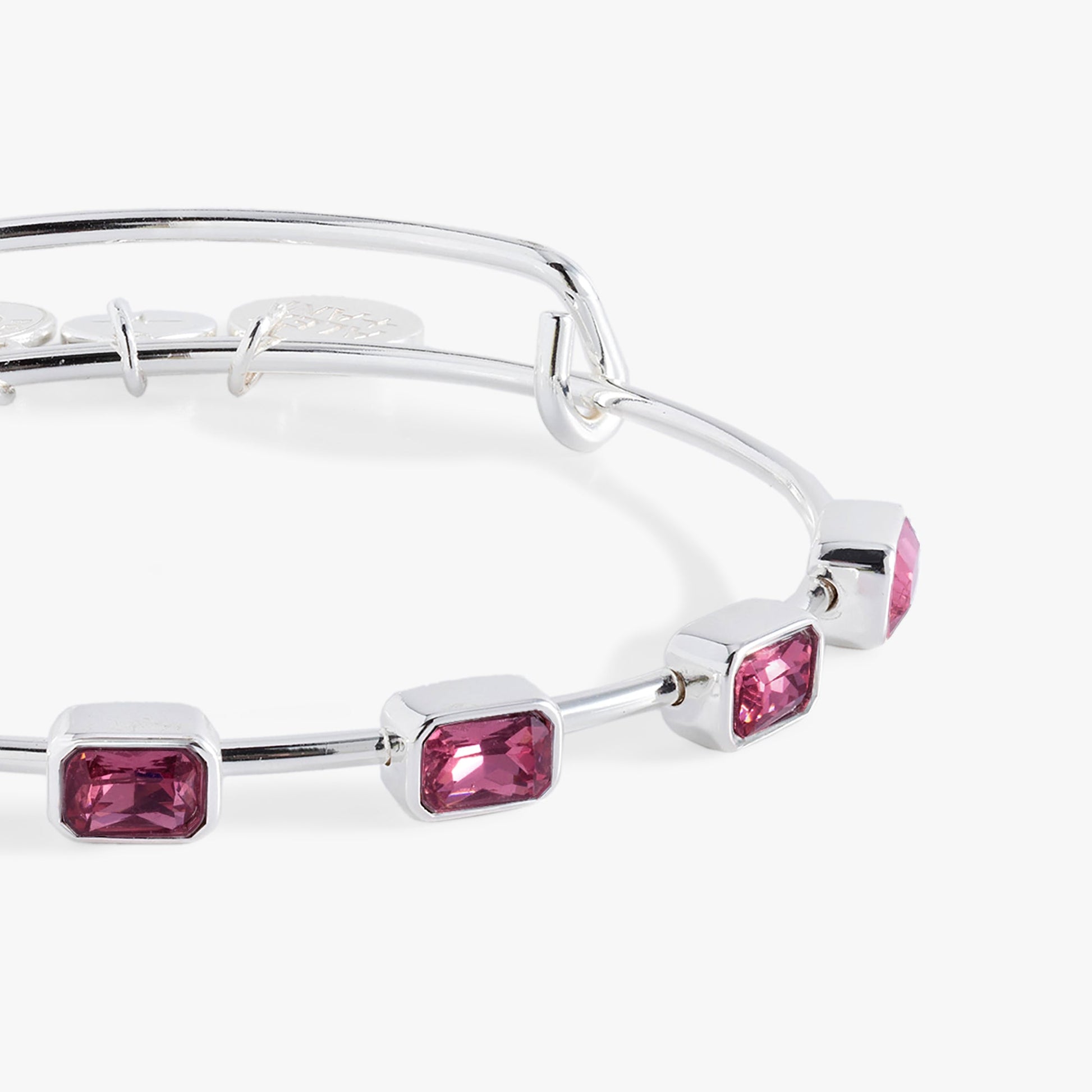 October Birthstone Emerald Cut Bangle Gold