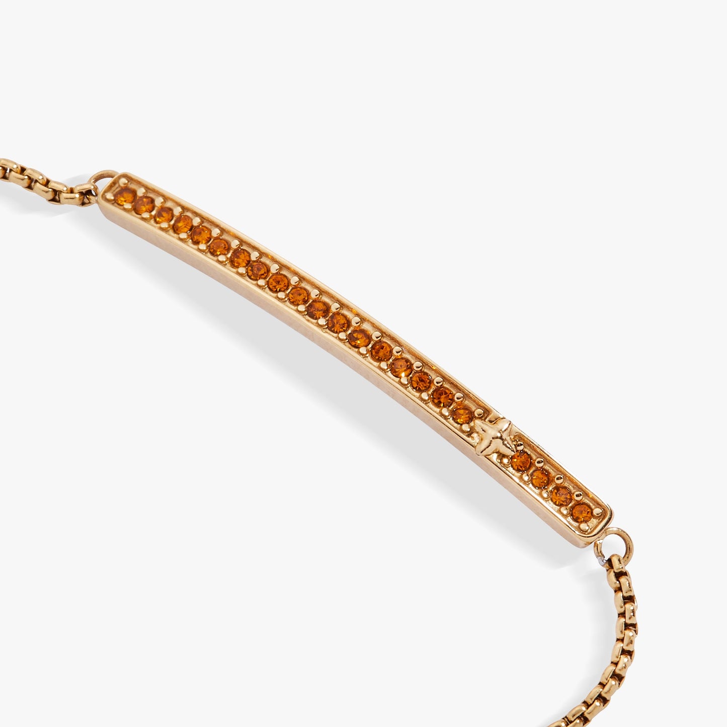 Birthstone Pave Bolo - November Stainless Steel Gold