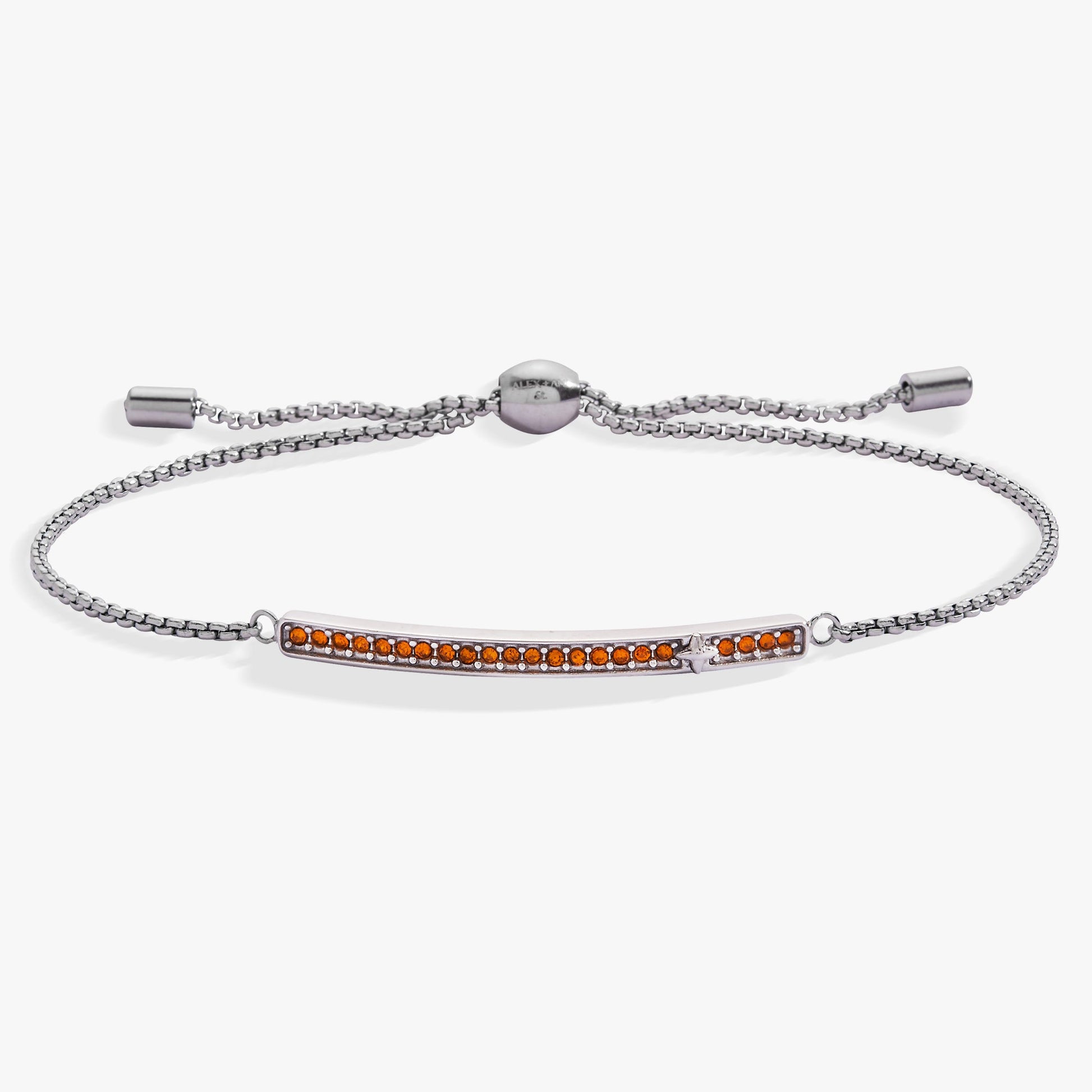 Birthstone Pave Bolo - November Stainless Steel Gold