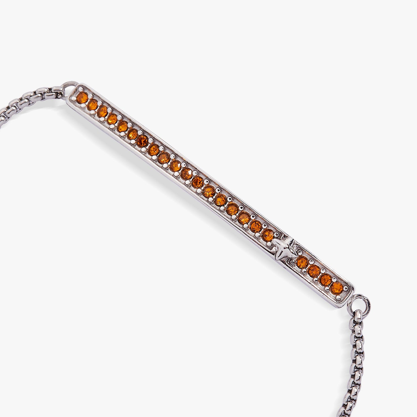 Birthstone Pave Bolo - November Stainless Steel Gold