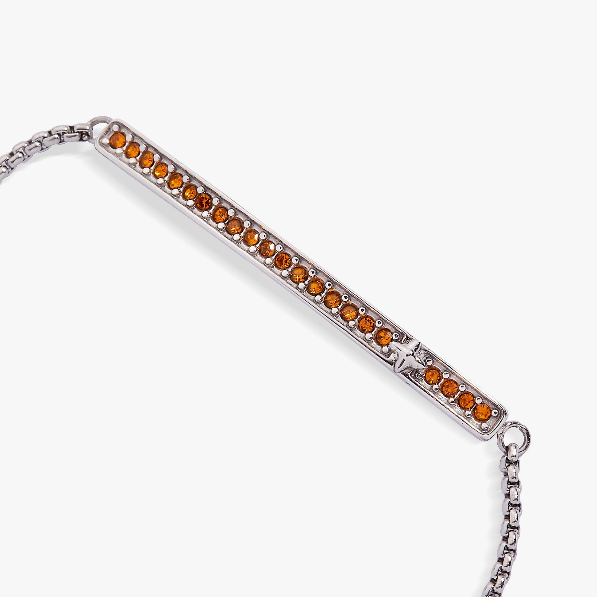 Birthstone Pave Bolo - November Stainless Steel Gold