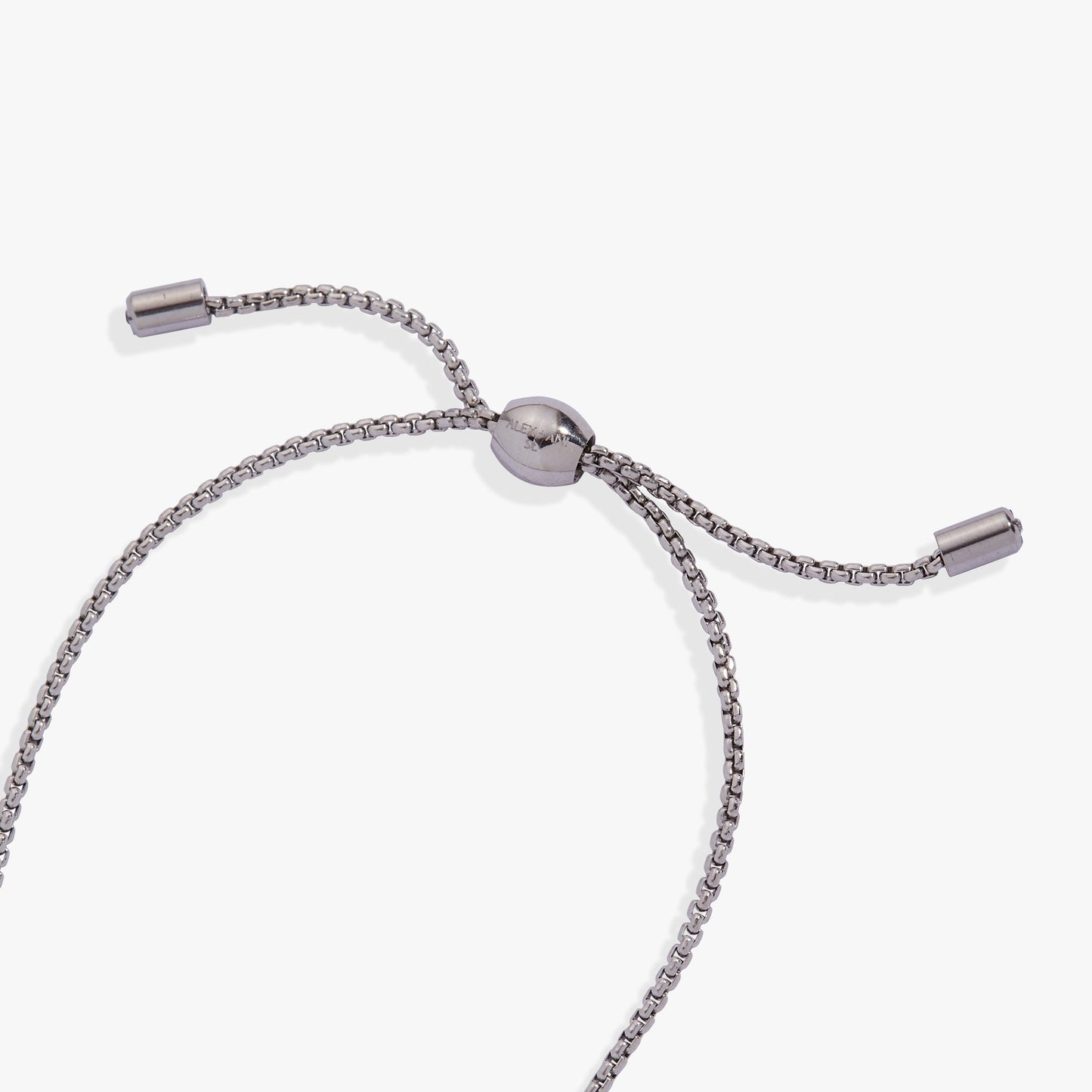 Birthstone Pave Bolo - February Stainless Steel Gold