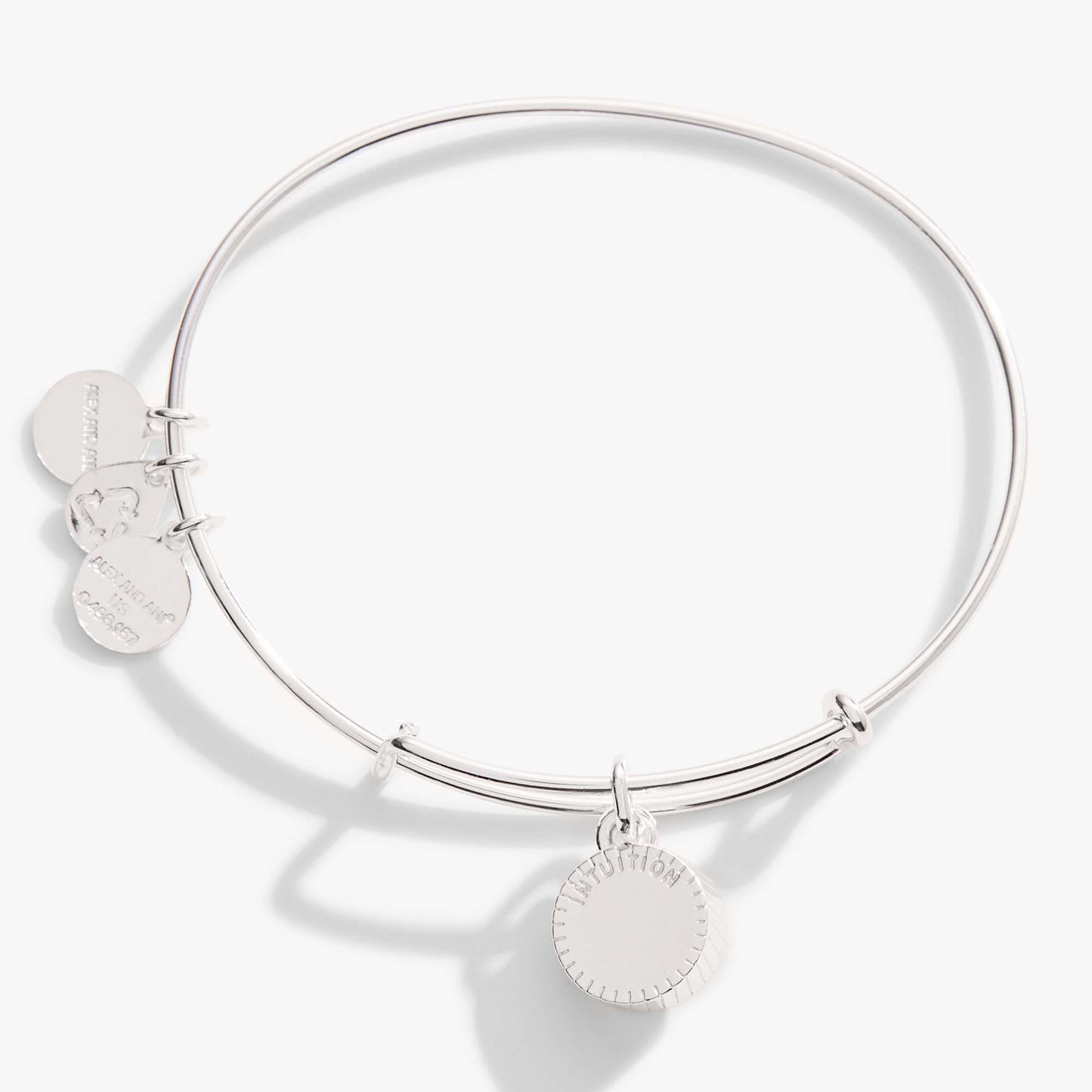 Amethyst February Birthstone Charm Bangle Gold