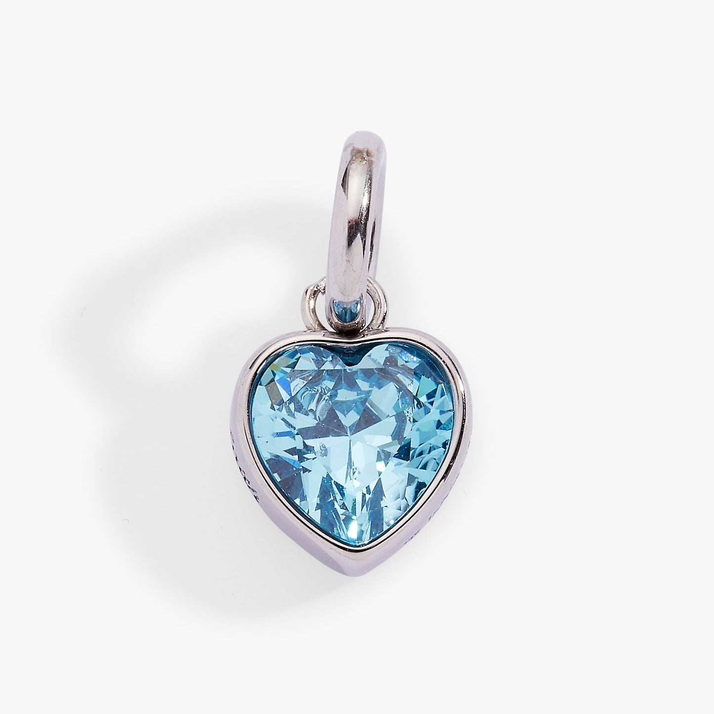 Faith' Heart Birthstone Charm-MARCH Stainless Steel Gold