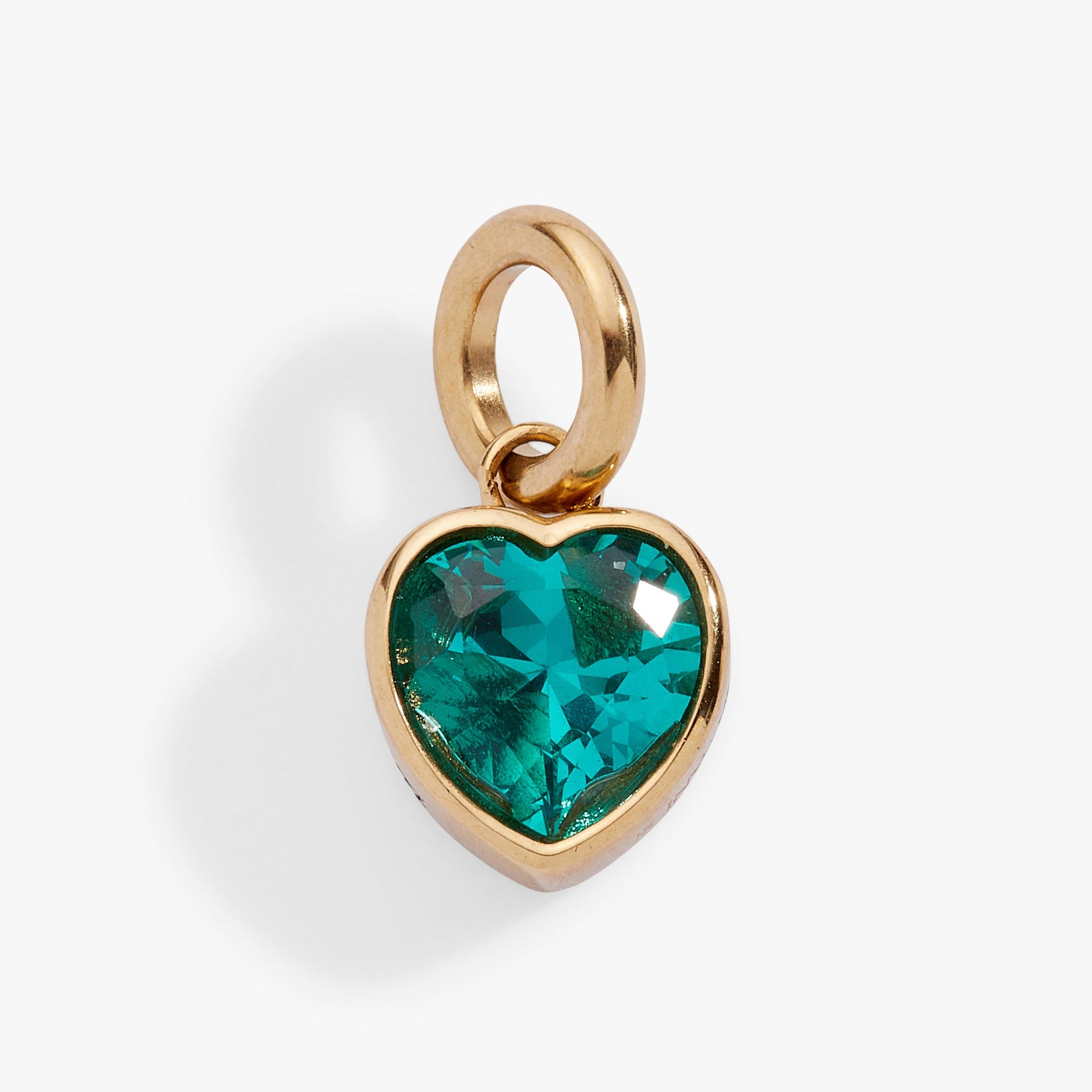 Wisdom' Heart Birthstone Charm-DECEMBER Stainless Steel Gold