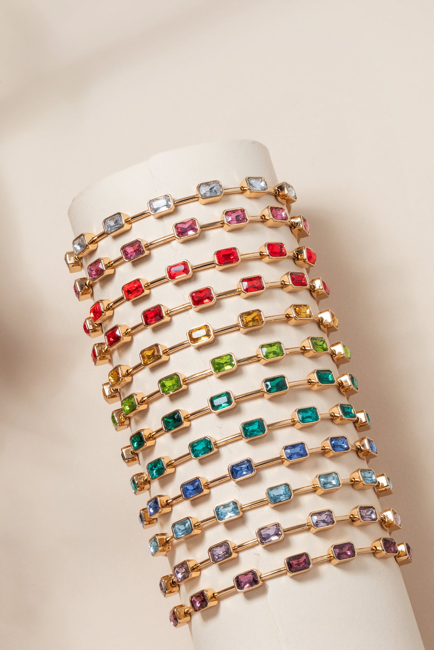March Birthstone Emerald Cut Bangle Silver