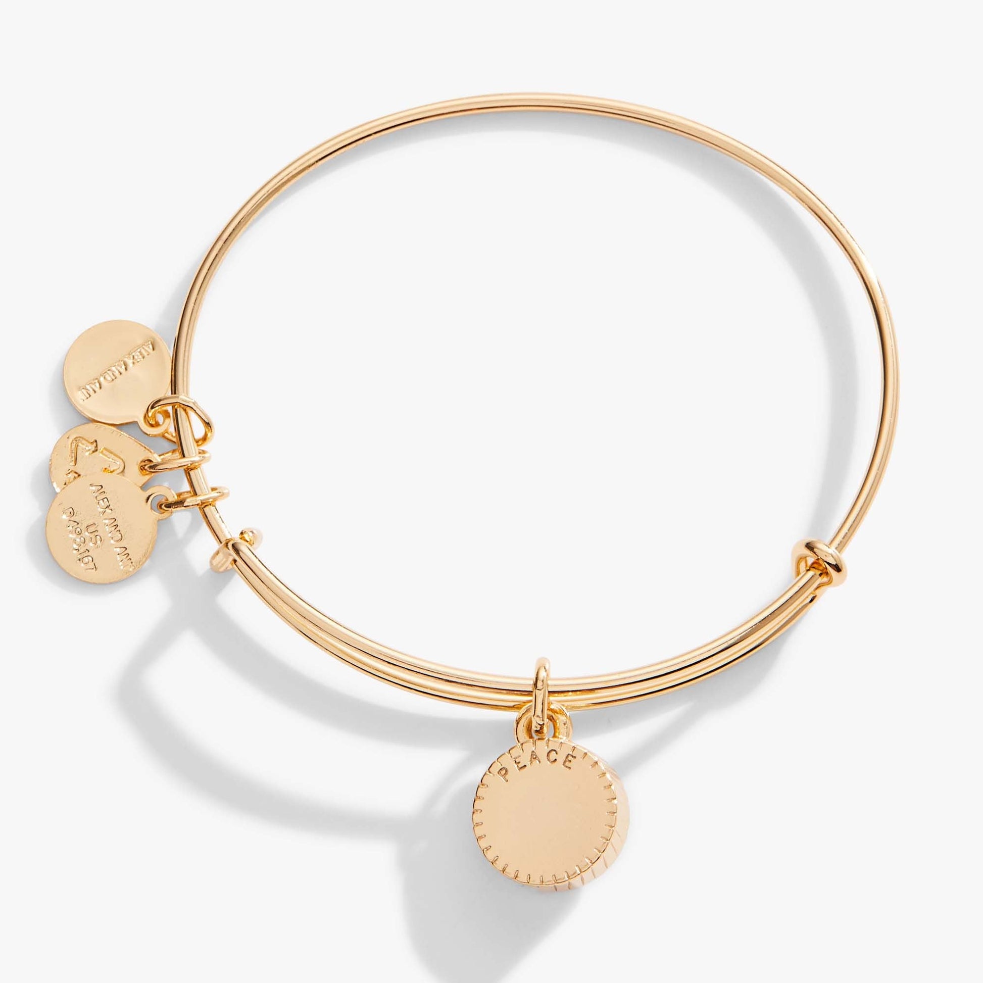 Aquamarine March Birthstone Charm Bangle Silver
