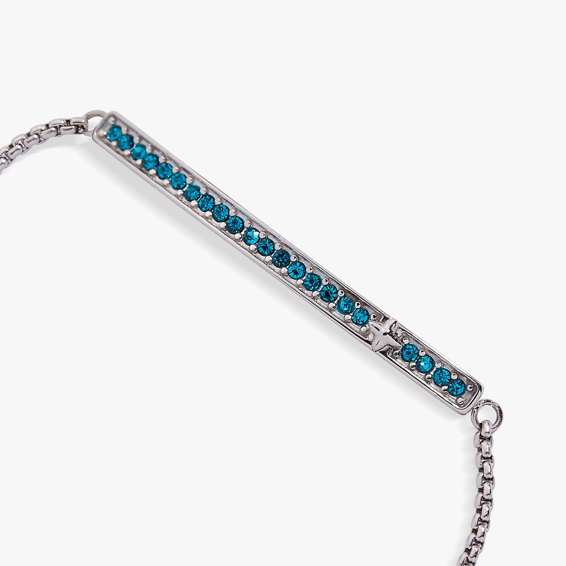 Birthstone Pave Bolo - December Stainless Steel Gold