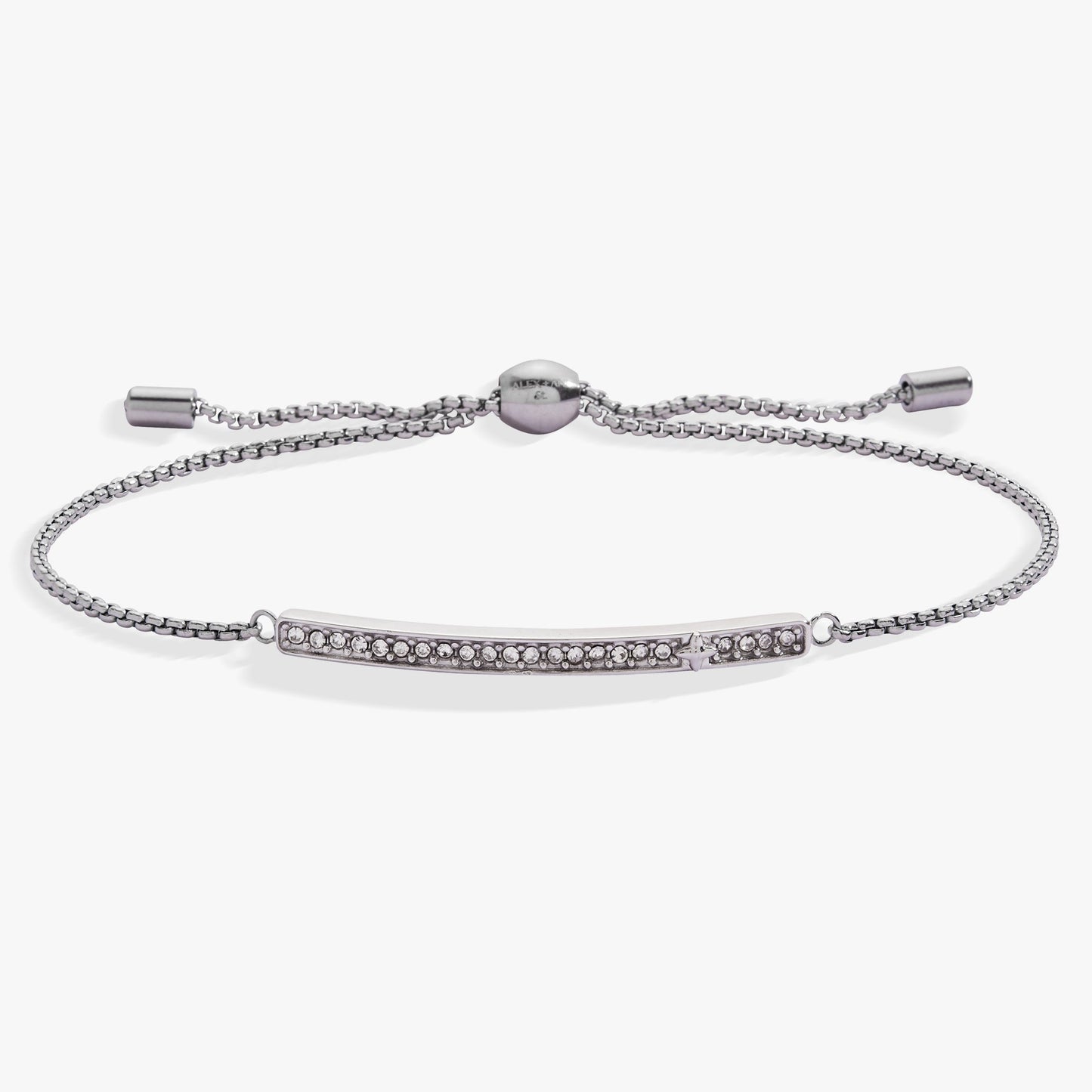 Birthstone Pave Bolo - April Stainless Steel Gold