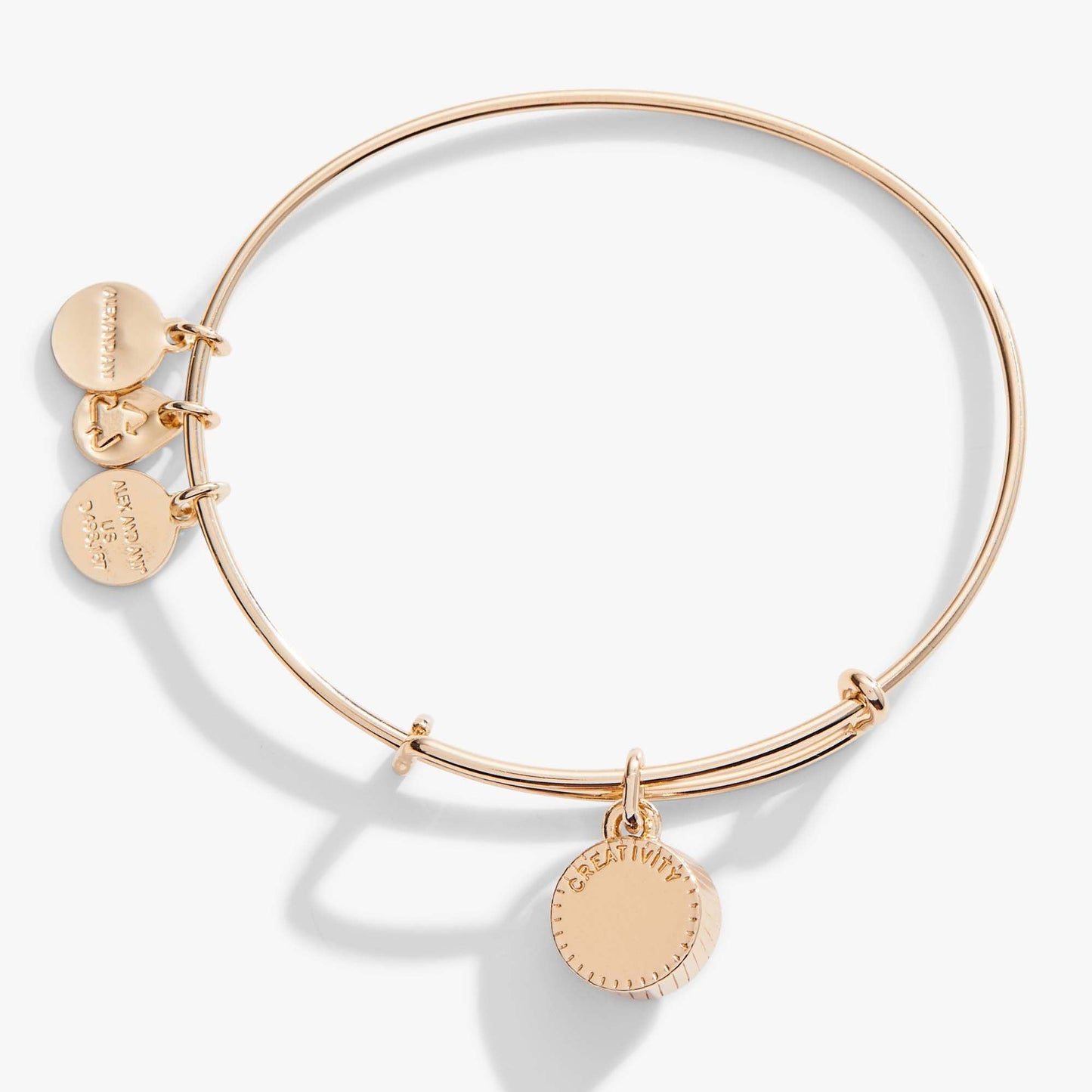 Scarlet January Birthstone Charm Bangle Silver