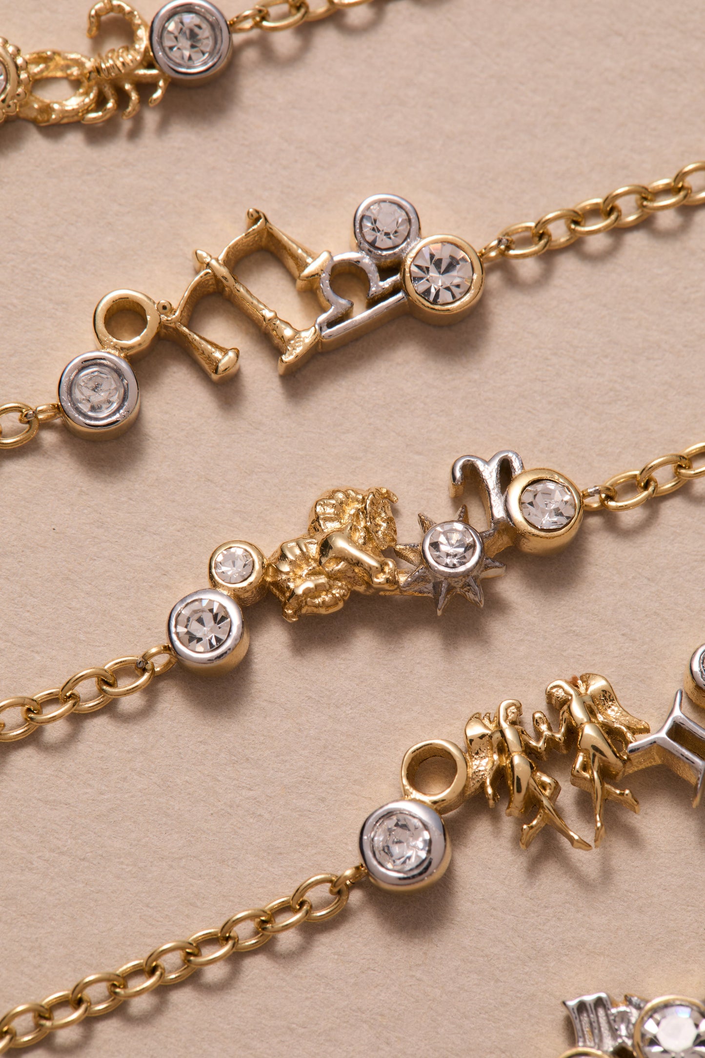 Scorpio Symbol Inline Bracelet Two Tone - Stainless Steel