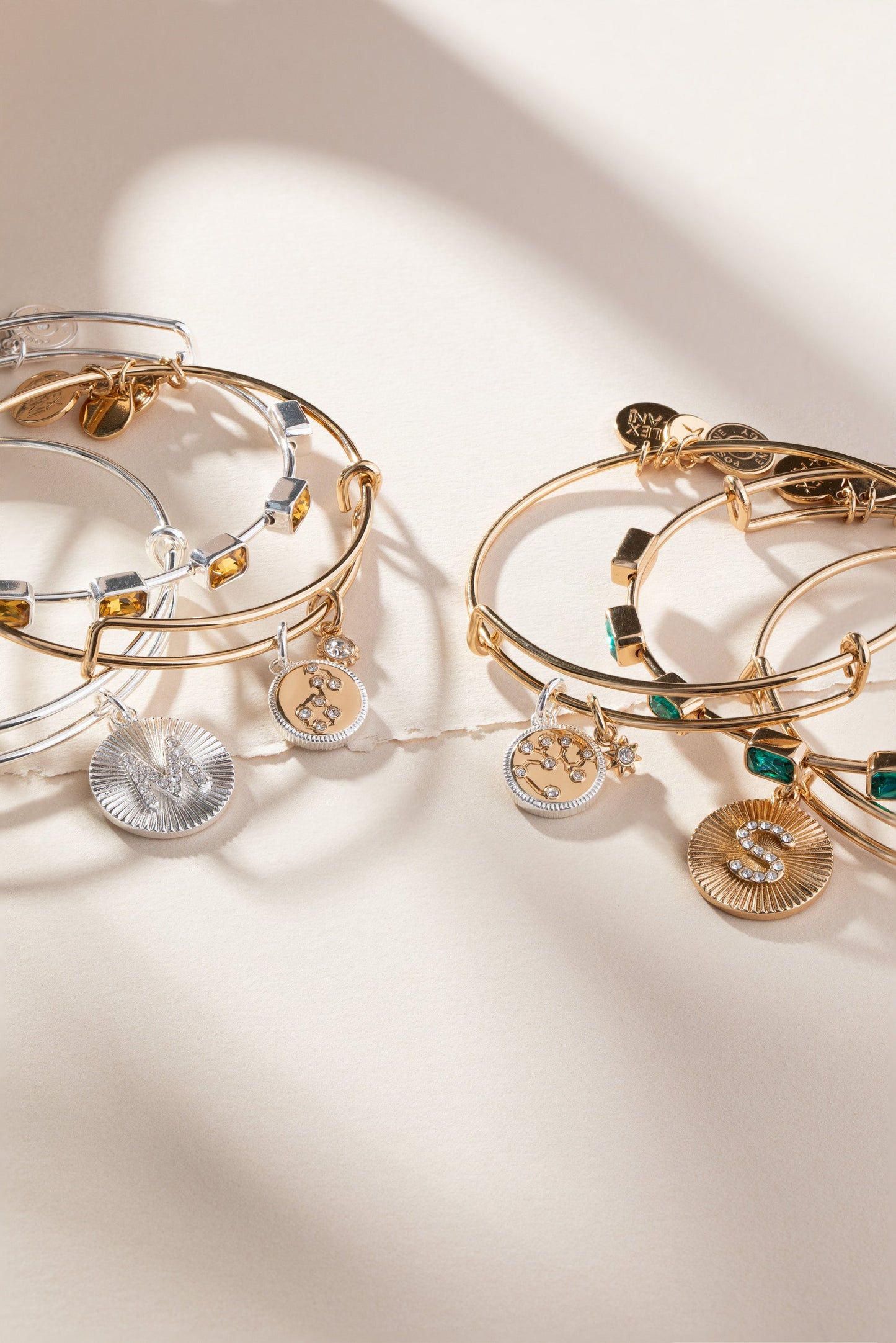 Sagittarius Zodiac Charm Bangle Two Tone