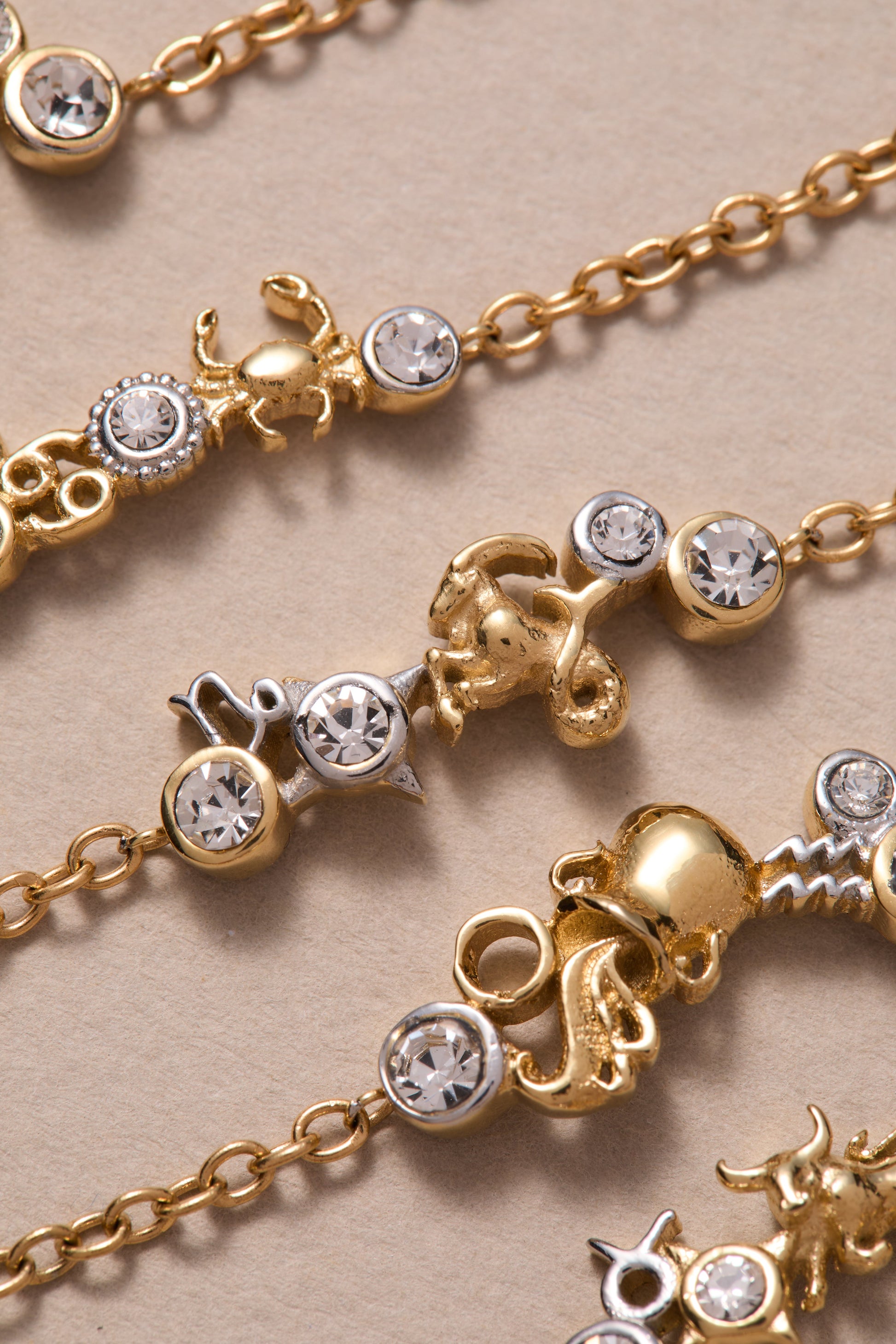Aquarius Symbol Inline Bracelet Two Tone - Stainless Steel
