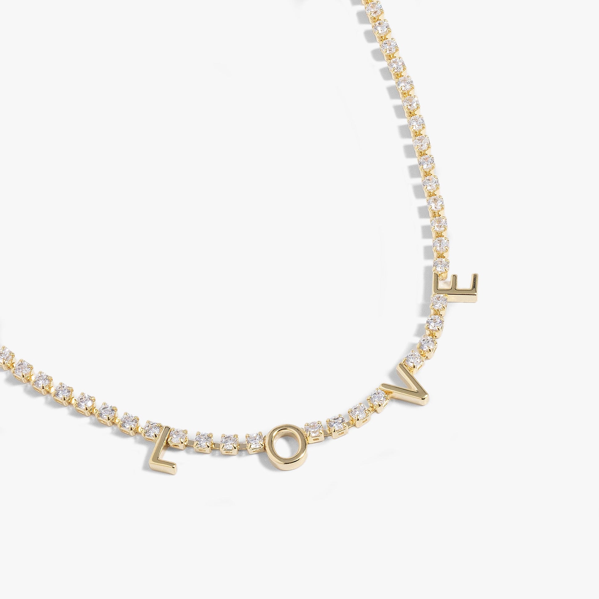 Love Tennis Necklace Gold