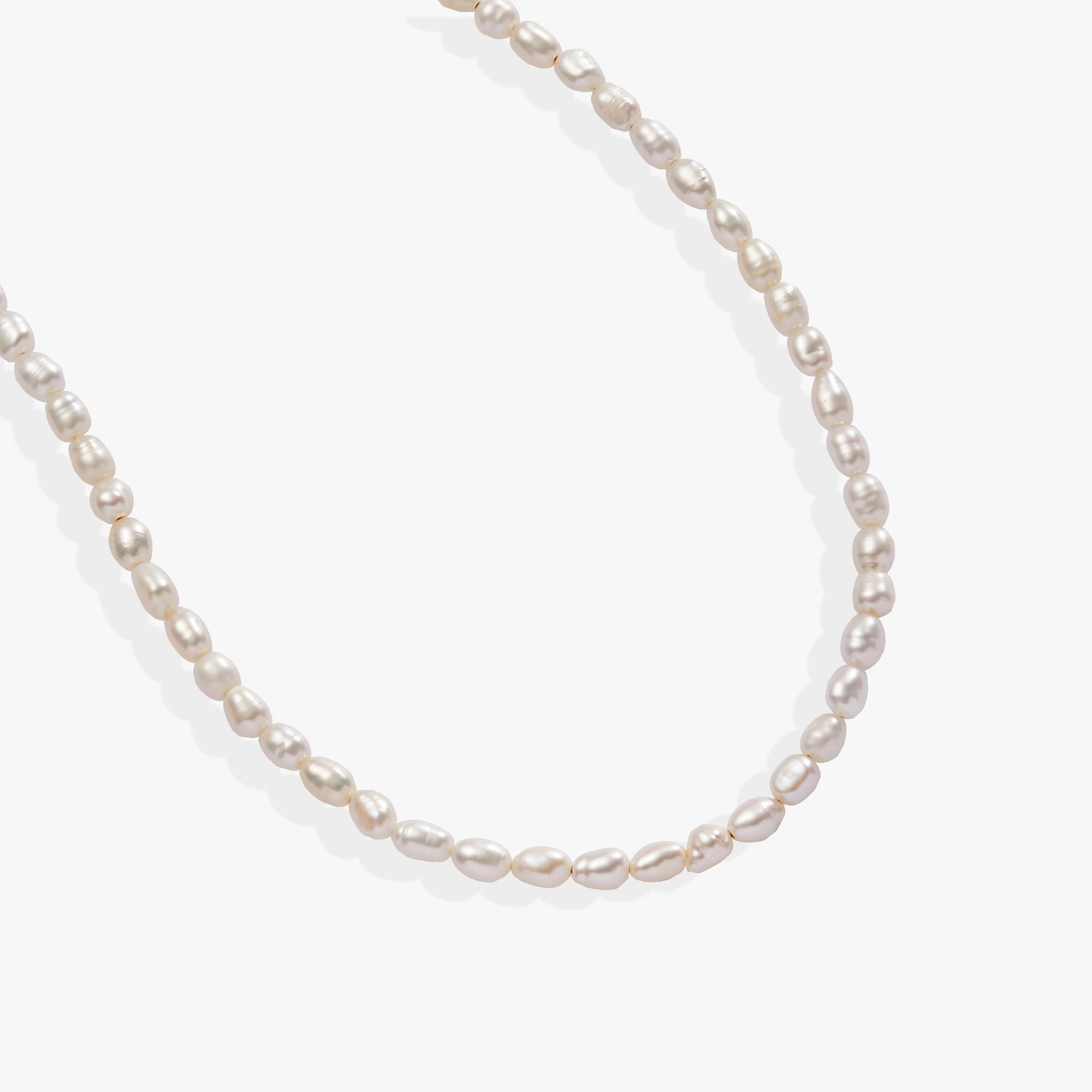 Freshwater Pearl Necklace Stainless Steel Gold