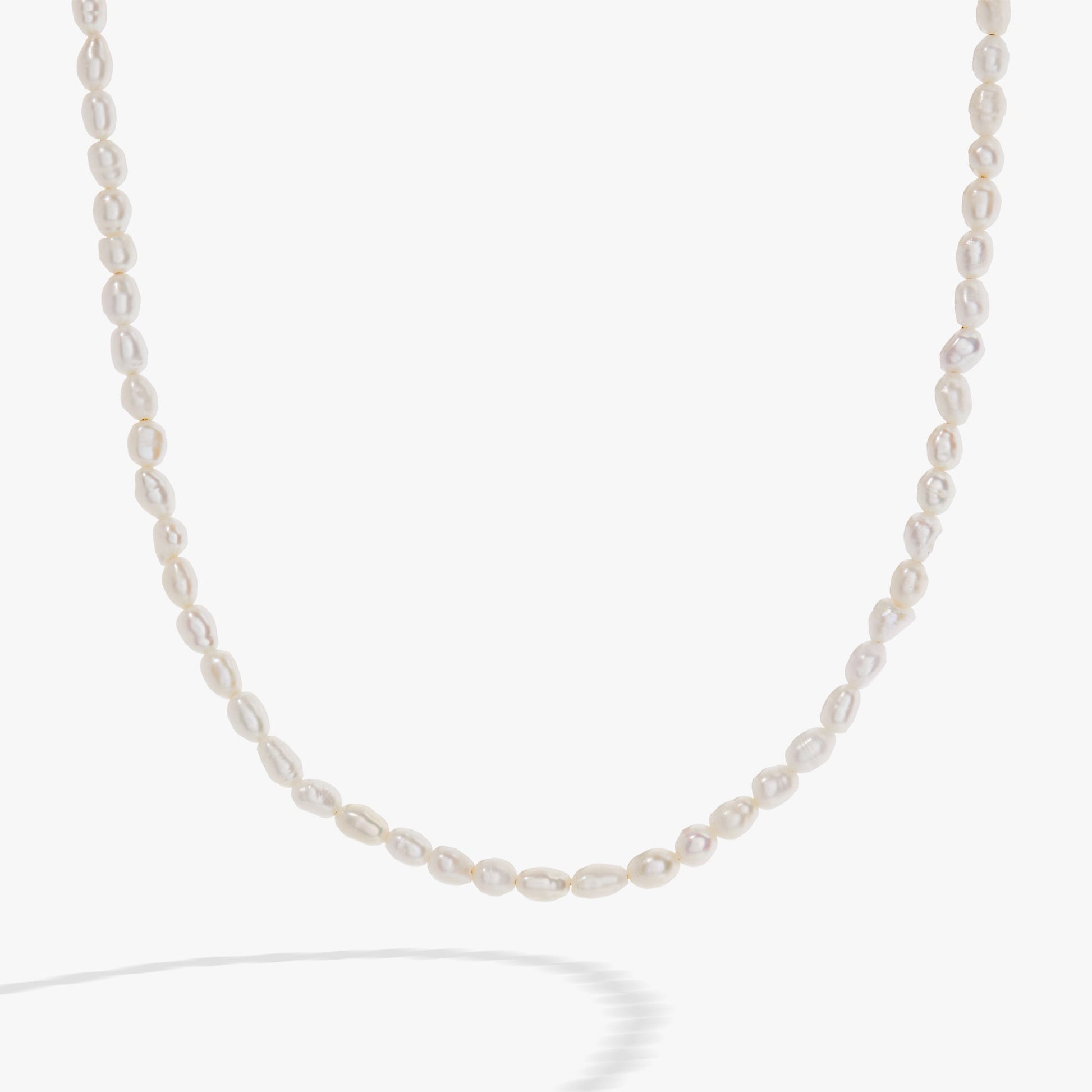 Freshwater Pearl Necklace Stainless Steel Gold