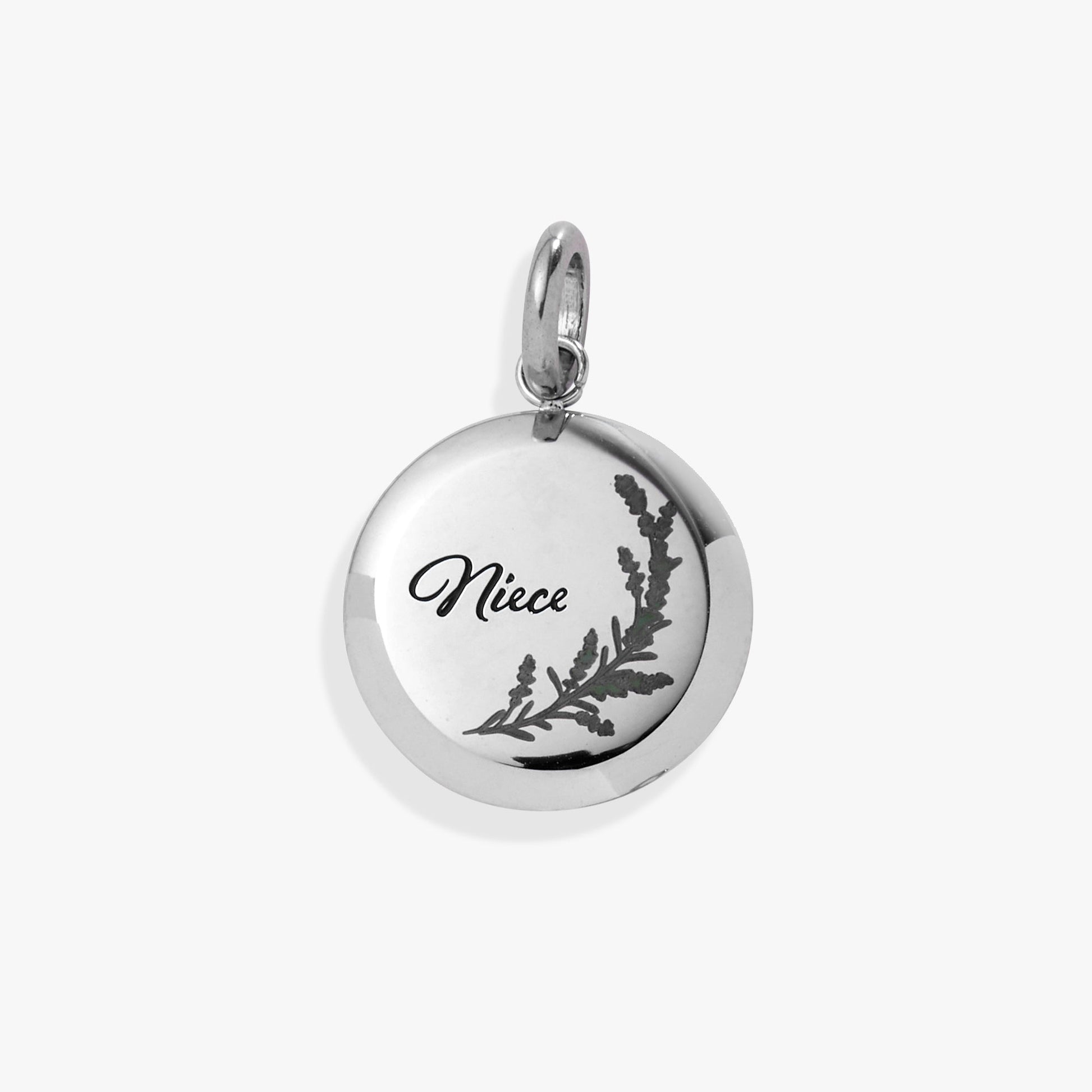 Niece Lavender Disc Charm Stainless Steel Gold