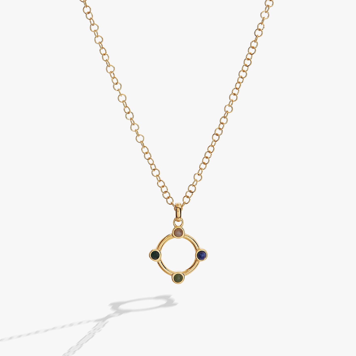 Wife Crystal Necklace Stainless Steel Gold