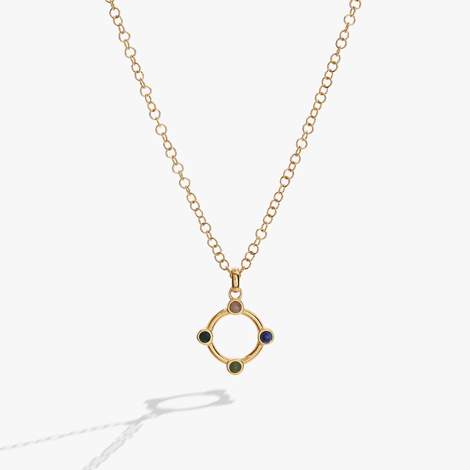 Wife Crystal Necklace Stainless Steel Gold