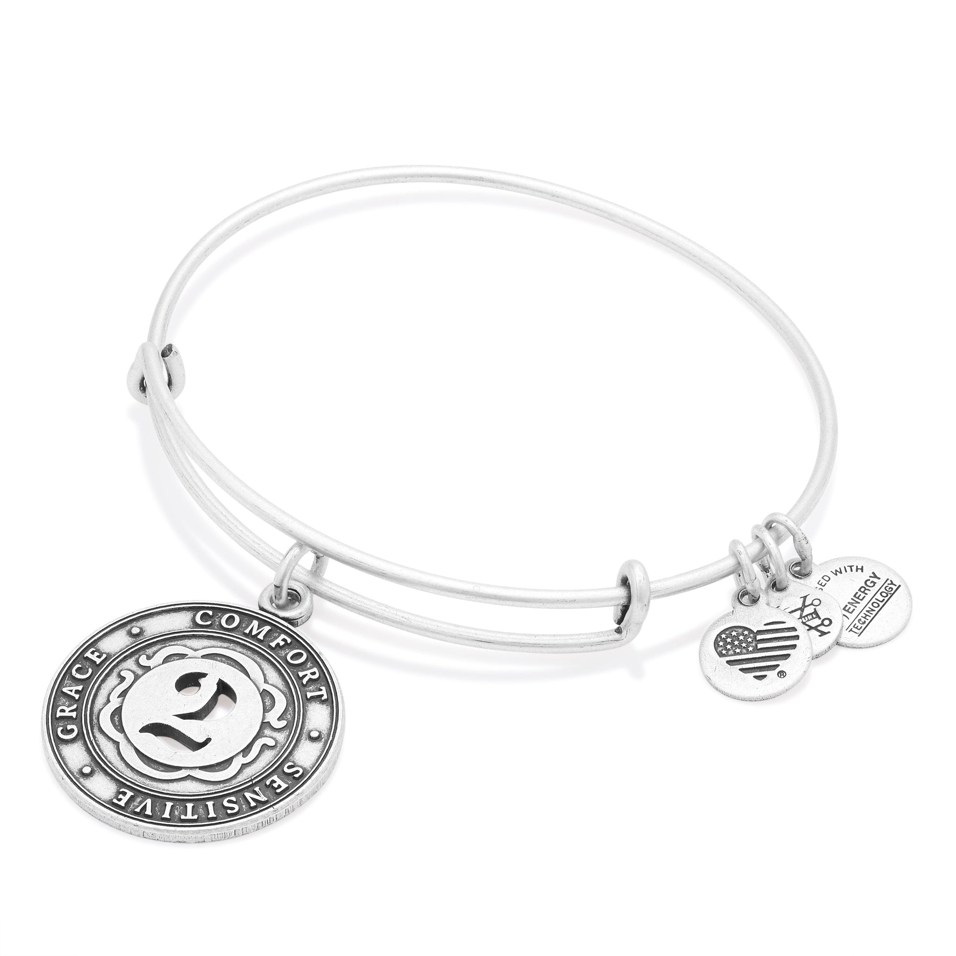 Number 2 Charm Bangle Bracelet Rafaelian Gold