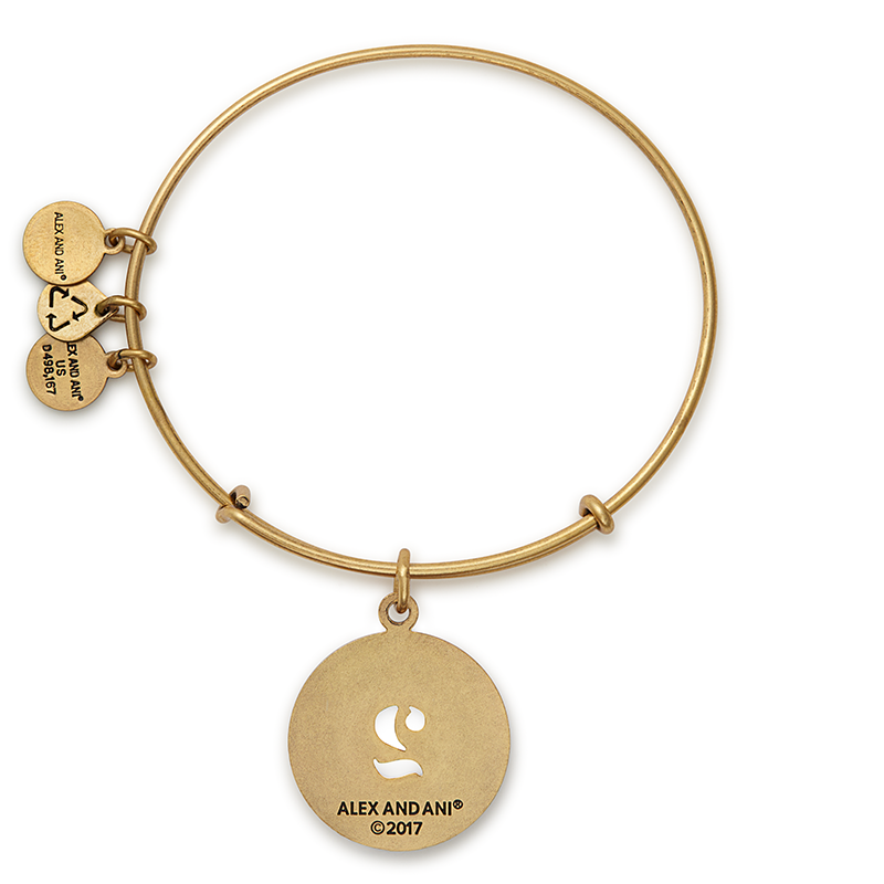 Number 2 Charm Bangle Bracelet Rafaelian Gold