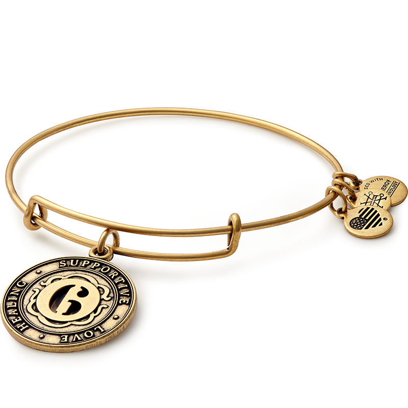 Number 6 Charm Bangle Bracelet Rafaelian Gold