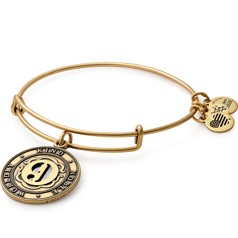 Number 9 Charm Bangle Bracelet Rafaelian Gold