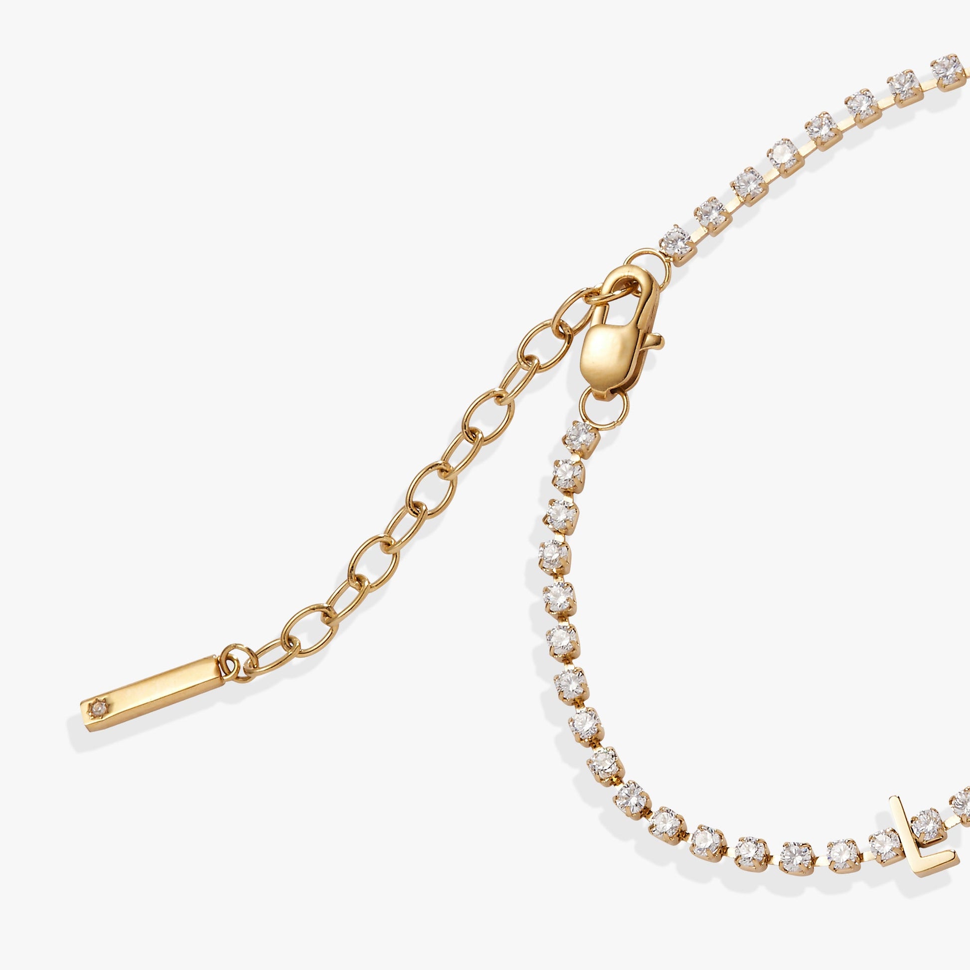 “Love” Tennis Bracelet Stainless Steel Gold