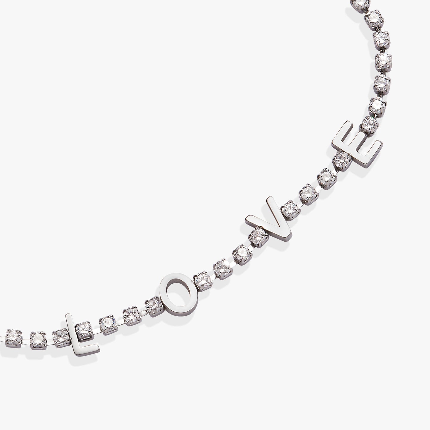 “Love” Tennis Bracelet Stainless Steel Gold