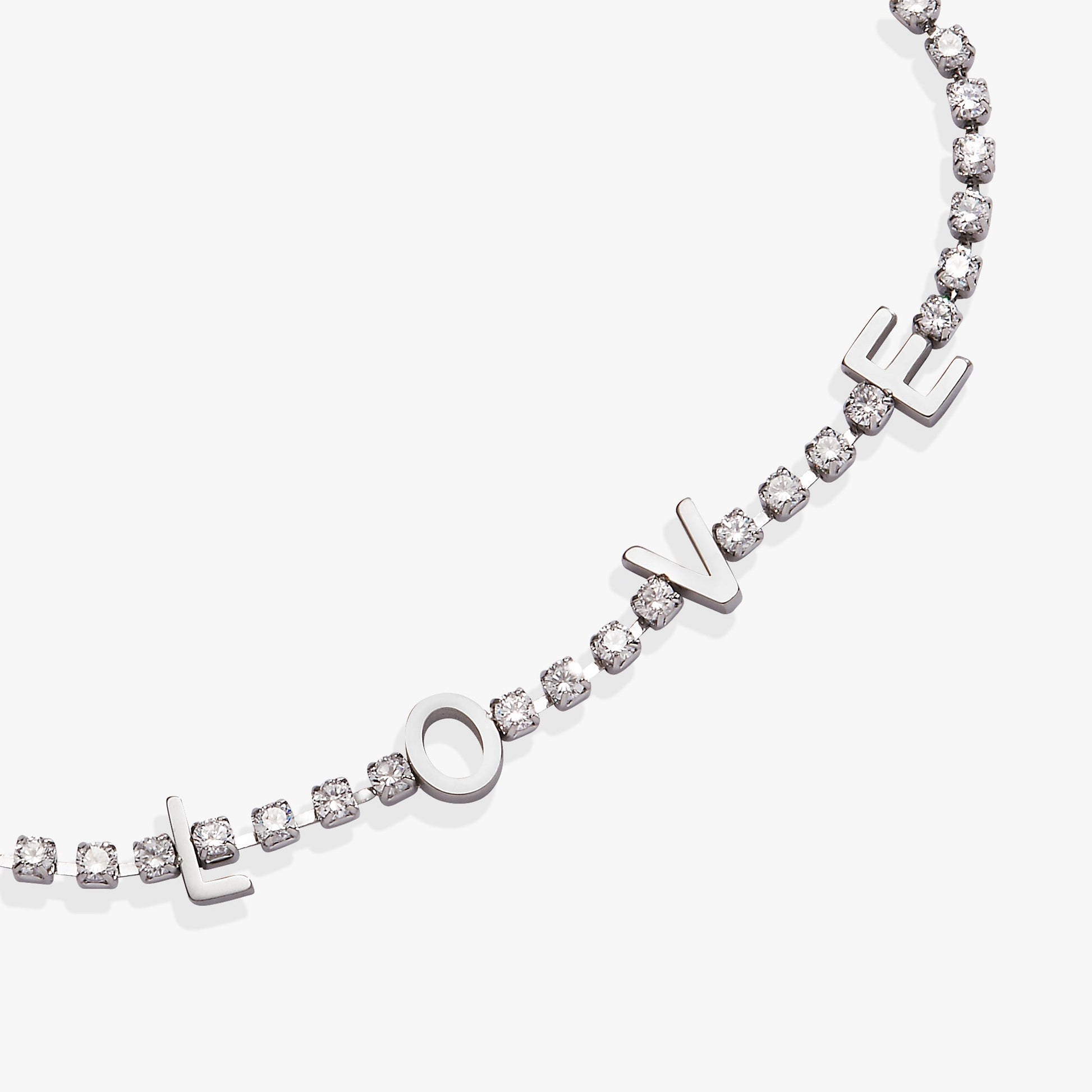 “Love” Tennis Bracelet Stainless Steel Gold