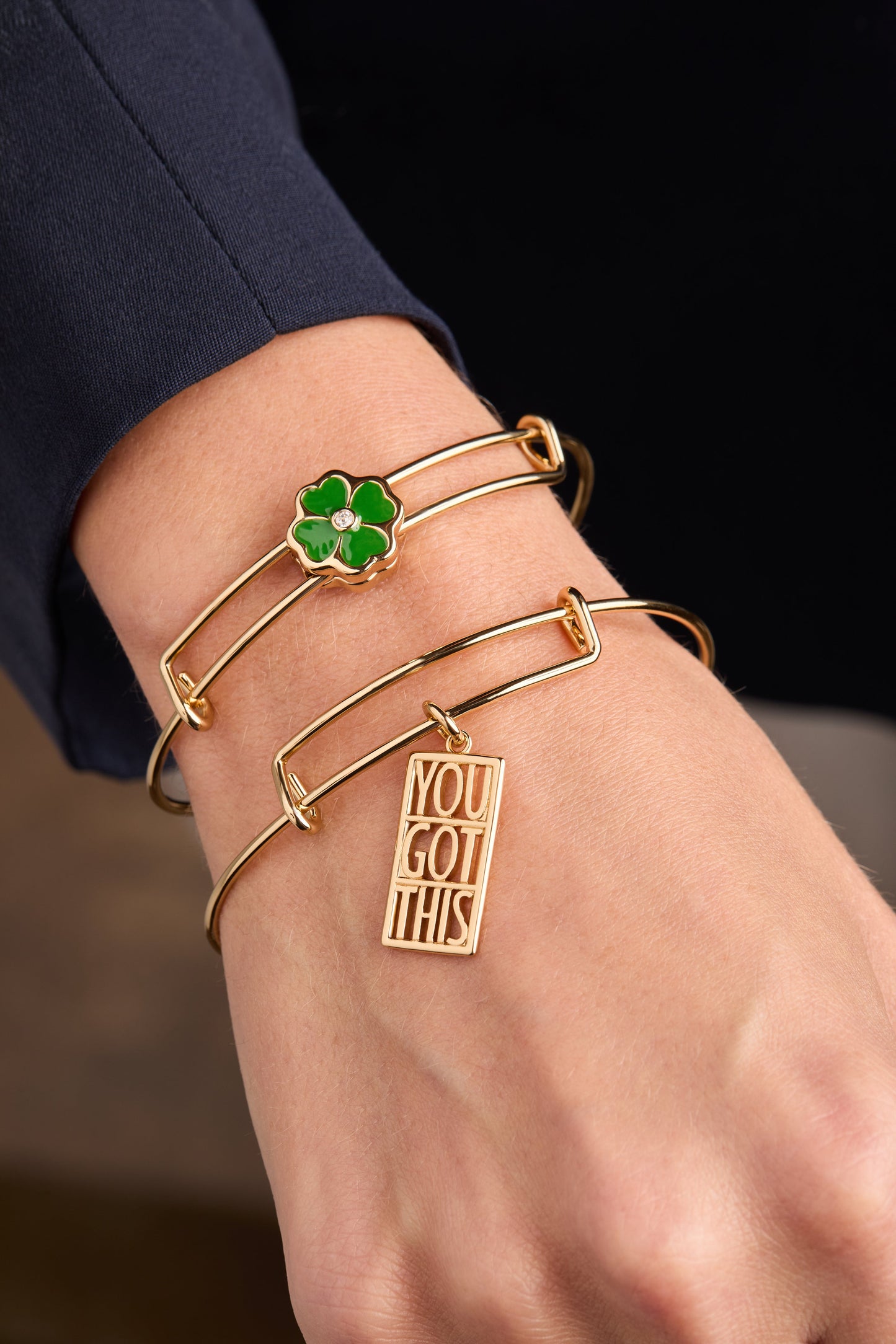 You Got This Charm Bangle Gold